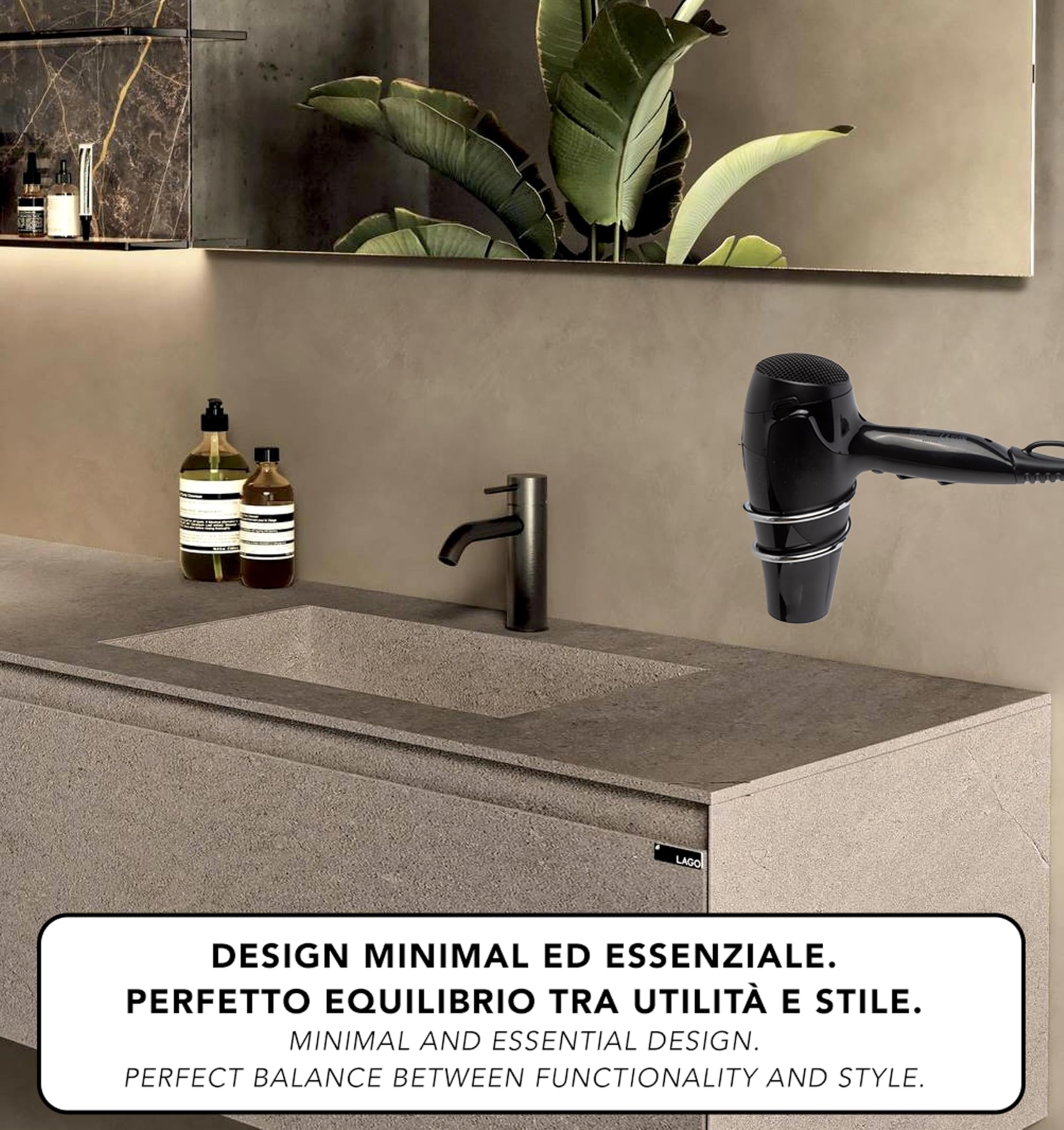 IPEA Uchwyt na dozownik naklejki ścienne - bez wiercenia - nowoczesny design - elegancki uchwyt na butelkę na mydło w płynie do przyklejania w łazience, pod prysznicem, kuchnią, domem