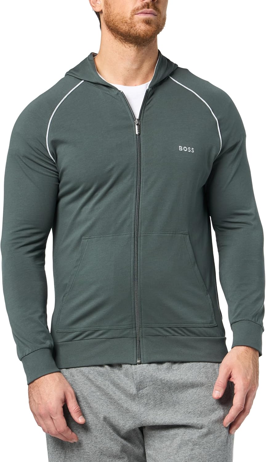 BOSS mens Mix&match Zip Up Hoodie