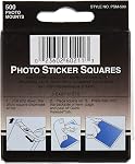 Pioneer PSM500 Photo Squares Self Adhesive, 500/Pkg, White, 1/2-Inch