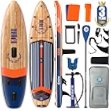 (Extra Large) Inflatable Paddle Board, SUP for 2+1 People/Family 500lbs Capacity Stand Up Paddle Board with SUP Accessories, StabilTrac Fin Non-Slip Paddleboard for Adults(Beginner Friendly)