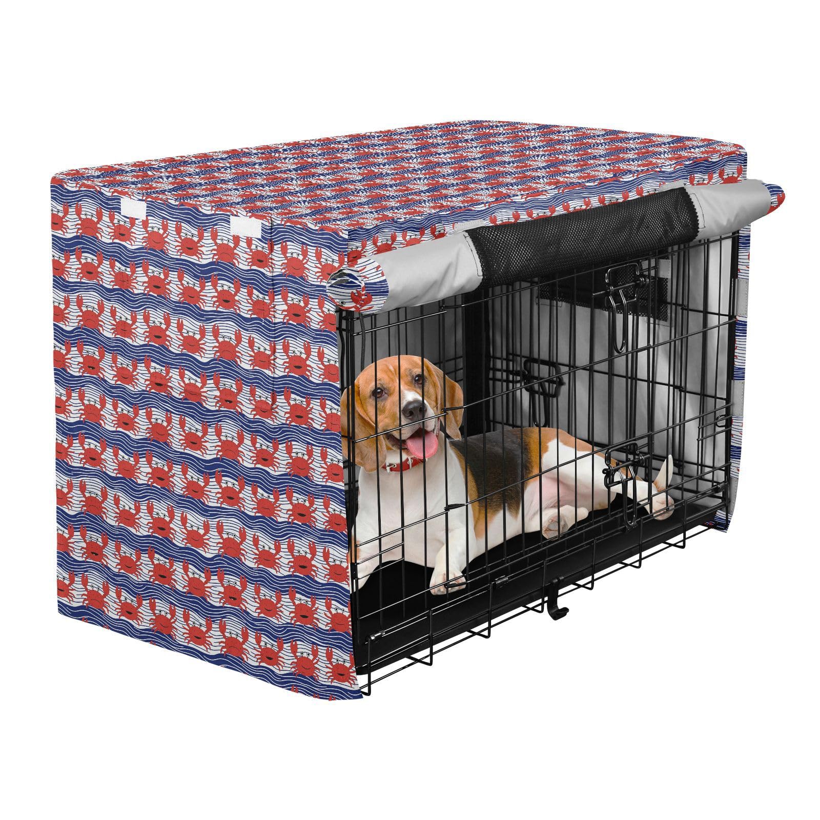 Bâche imperméable pour cage de chien tissu coupe-vent imprimé animal marin