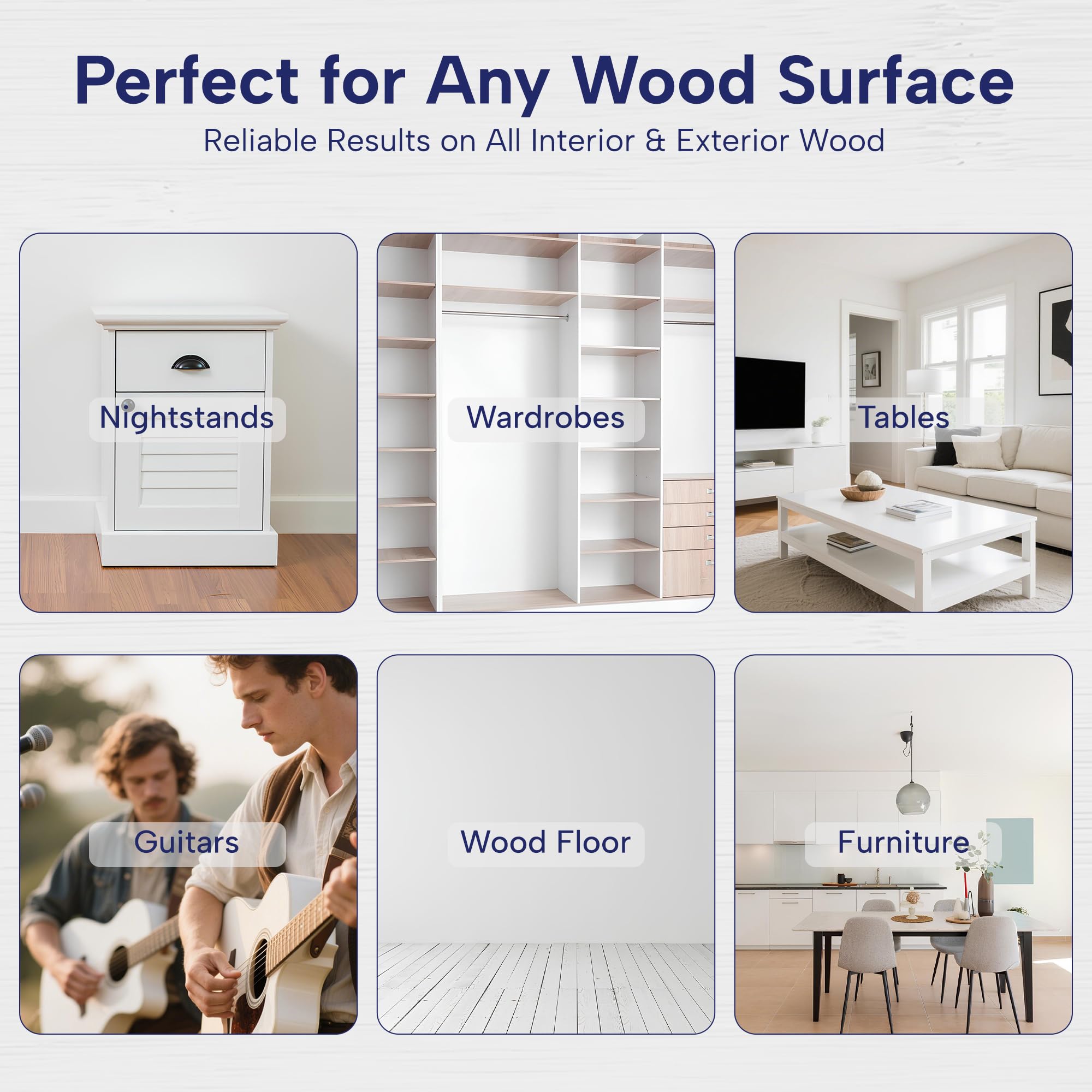 White Wood Filler Set, 330g Tube with 2 Spreaders & 2 Sandpapers - Image 4
