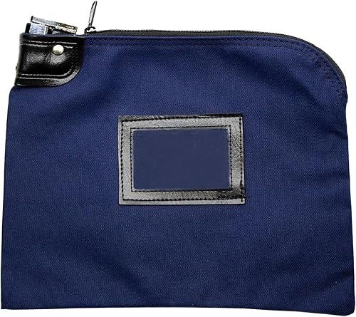 Miniatura 14 de Bolsa de lona con cerradura para efectivo con llaves, bolsa de depósito bancario de 9 x 12 pulgadas con cierre desplegable y tarjetero de Morado
