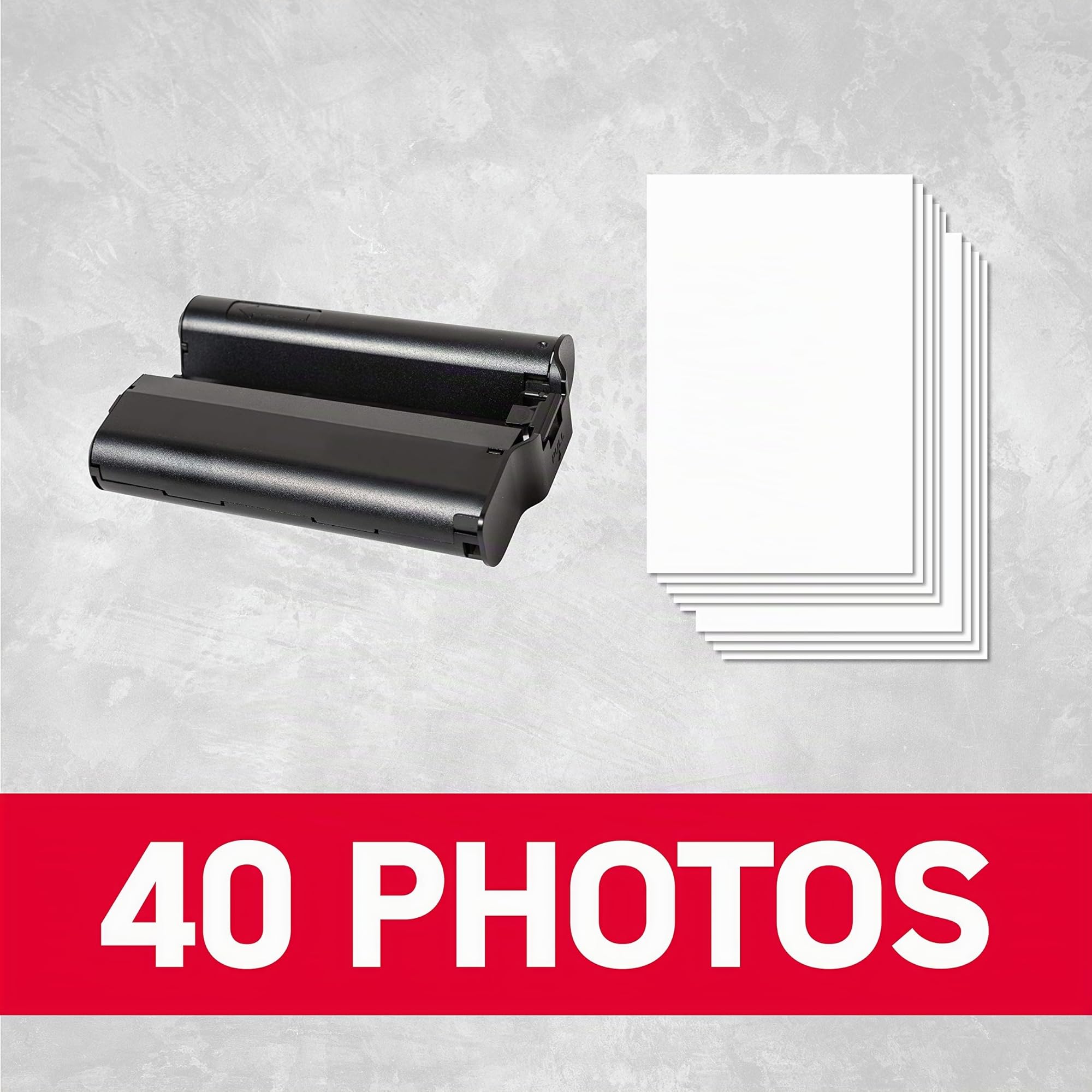 Agfaphoto Cartouche et Papier 80 Photos Format 10 x 15 cm AMOC Compatible AGFA Realipix Moments et Kodak PD450 PD460 PD480 Blanc & AMOC40 - 40 Photos