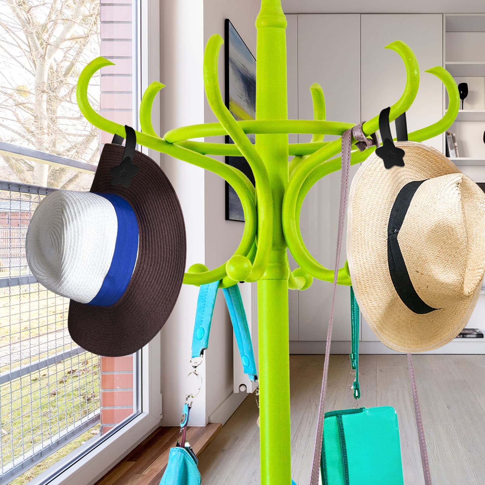Clip magnético para sombrero de viaje, mochila, portátil al aire libre (negro)