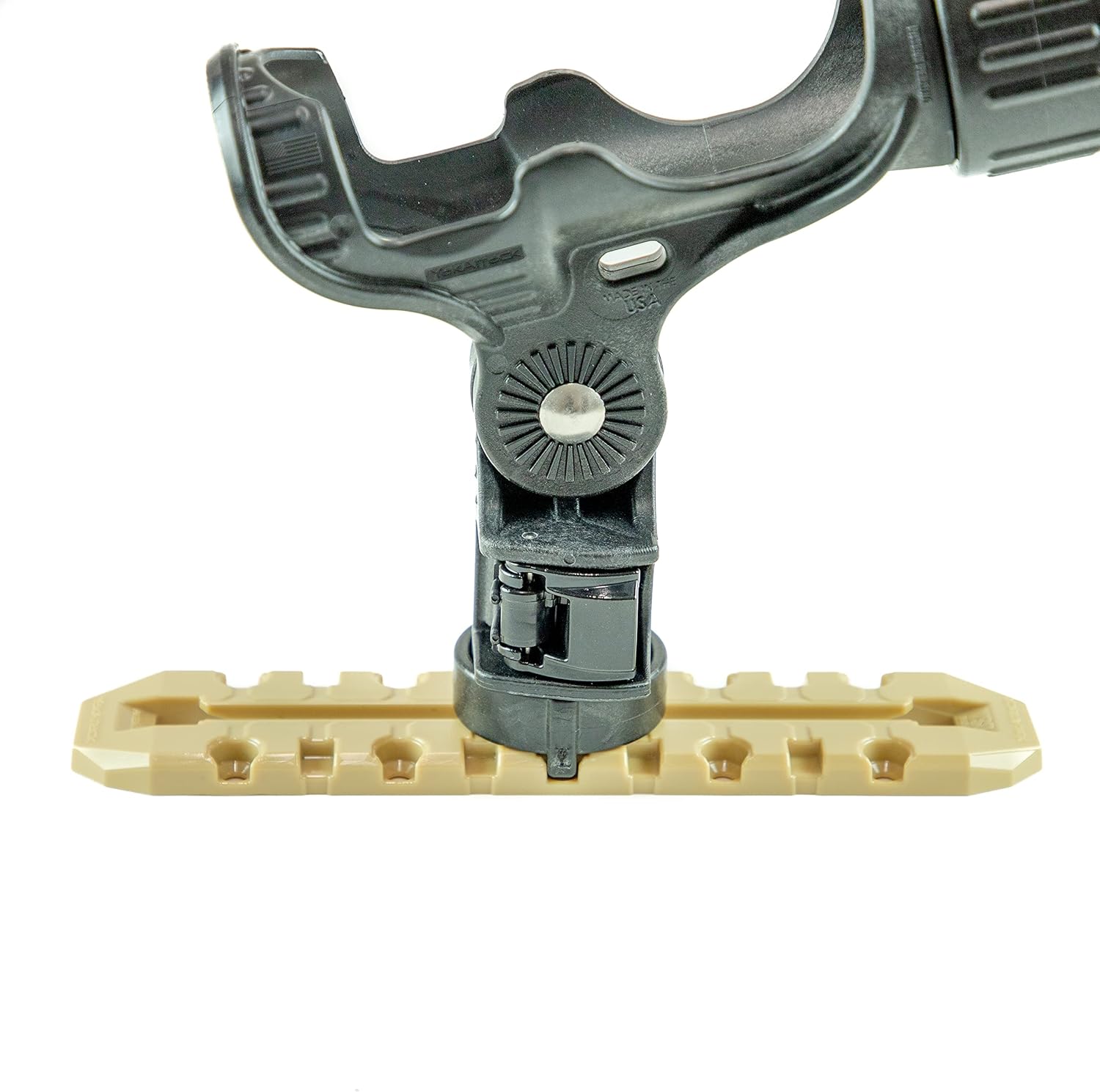 YakAttack GridLoc MightyMount XL 9” Track Mount - Desert Sand | Kayak Rail Accessory with Hardware | Compatible with BlackPak Pro & Kayak Track Systems | Durable 7.5” Usable Length Gear Mount