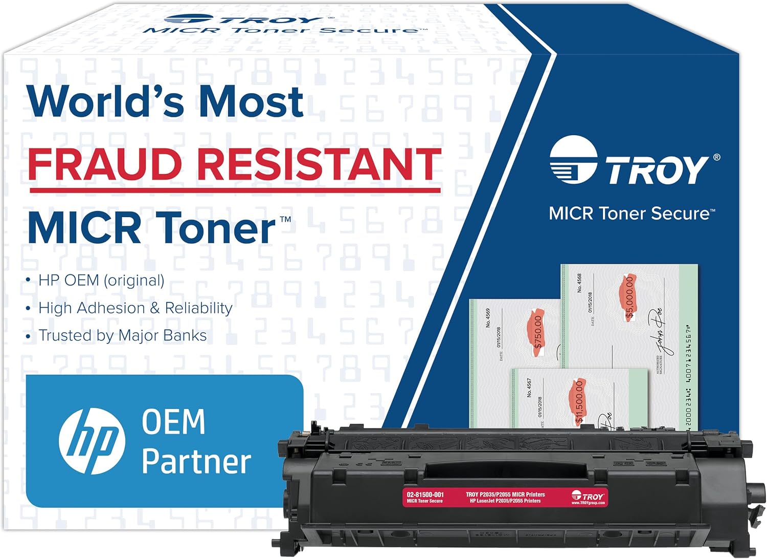 TROY 2035, 2055 MICR Toner SECURE Cartridge (Compatible with HP LaserJet P2035, P2055 Printers)