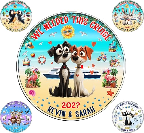 Decoraciones magnéticas personalizadas para puerta de crucero, magnéticas, reutilizables, para viaje familiar 2024, decoración magnética para