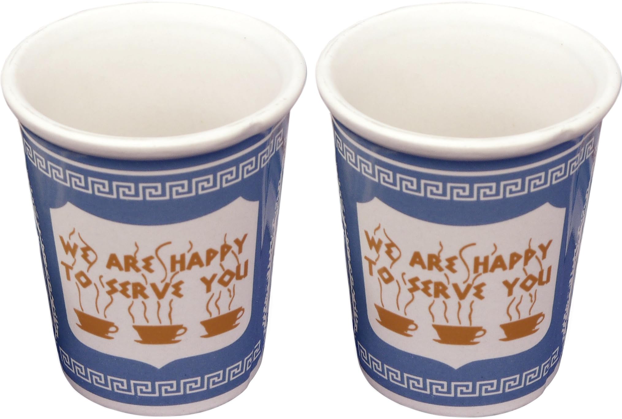 Exceptionlab Inc We Are Happy To Serve You 3 Ounce Ceramic Espresso Cup, Set of 2