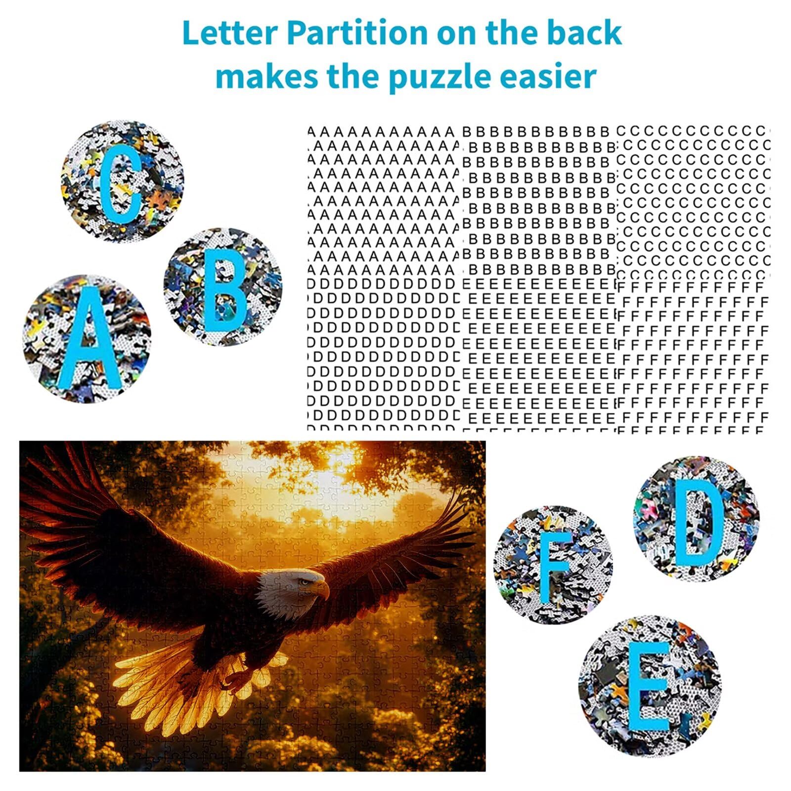 Puzzle 5000 elementów orzeł puzzle dla dorosłych las 156 x 105 cm unikalne rzemiosło klasyczne 3D drewniana układanka do rodzinnych gier aktywnych, układanka do samodzielnego wykonania nawet do