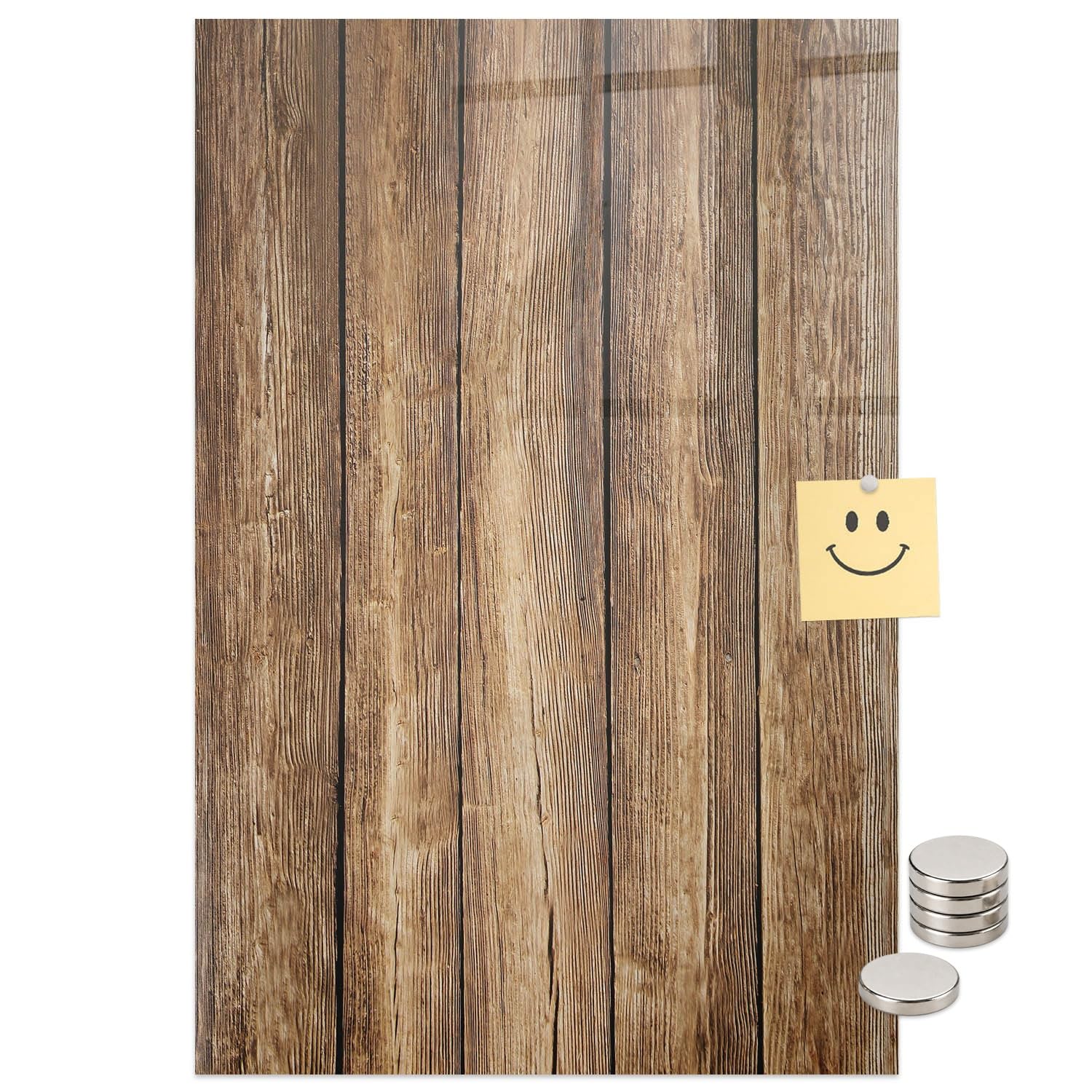 Magnettafel für Schule Gastronomie und Büro 60x40 Holzstruktur | Pinnwand | Glas | Memo | Organizer | Planer | Sicherheitsglas | Paneel | Infoboard | Wochenplaner | Terminkalender
