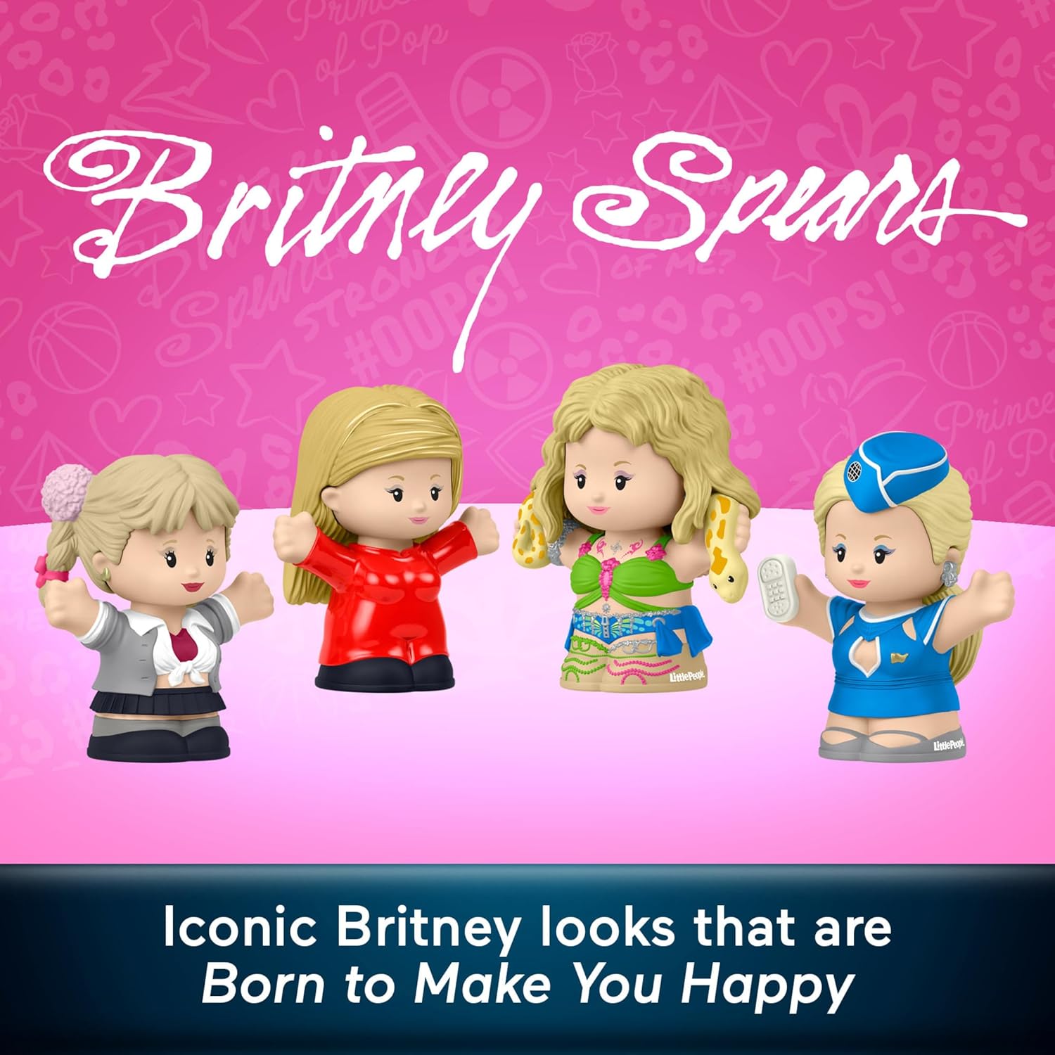 Little People Collector Britney Spears Special Edition Set for Adults & Fans, 4 Figures in a Display Box