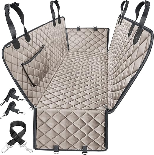 URPOWER Dog Seat Cover Car for Pets 100% Waterproof Pet Hammock 600D Heavy Duty Scratch Proof Nonslip Durable Soft Back Covers Cars Trucks and SUVs