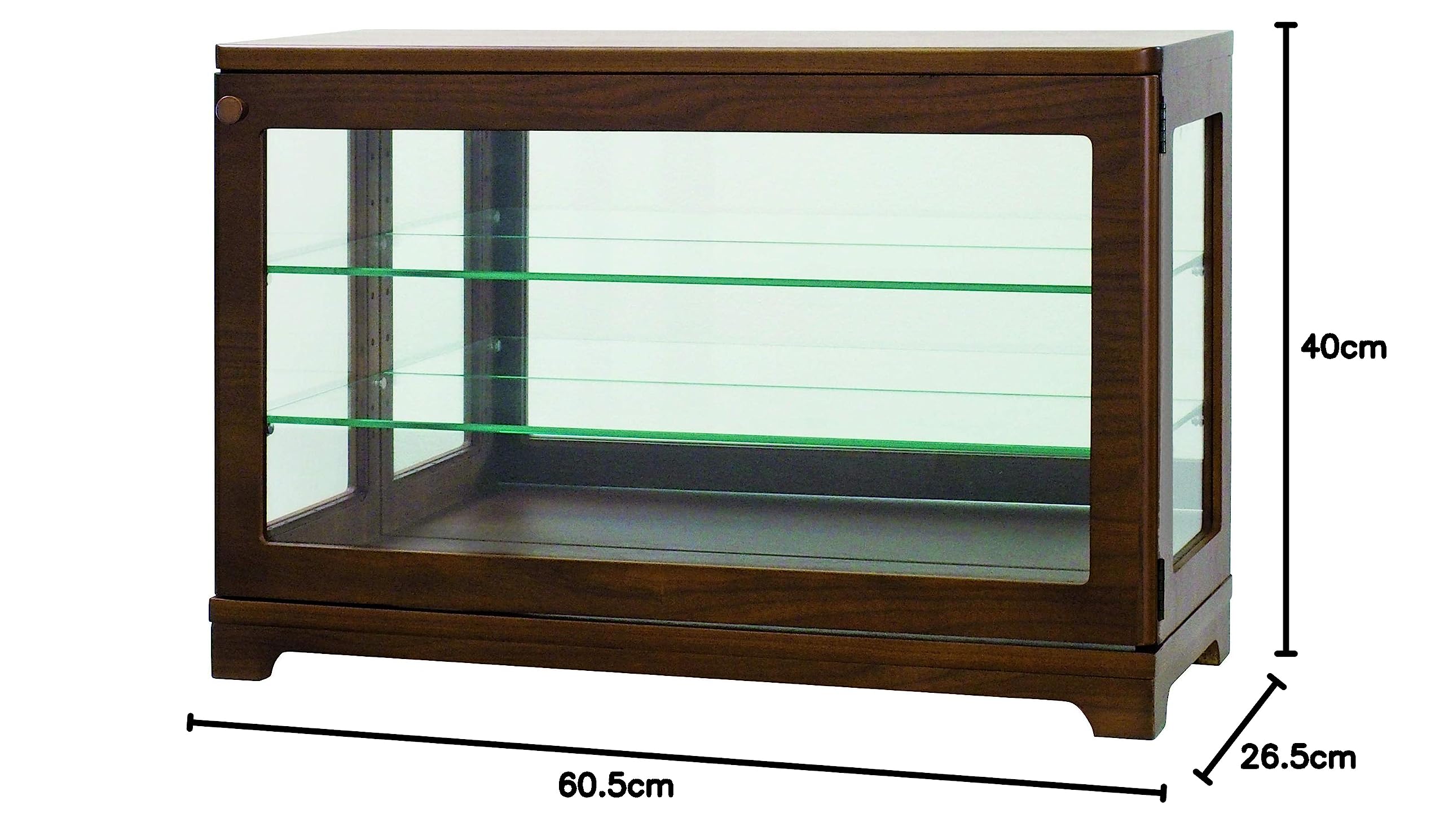 Amazon.co.jp: 塩川光明堂 ガラスケース ブラウン 60.5×26.5×40cm 