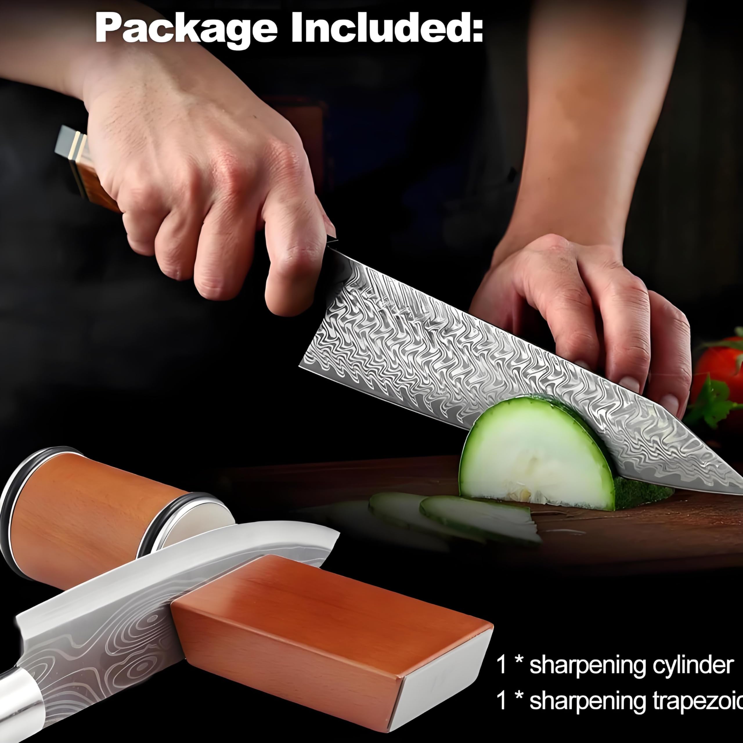 KiiKiiPaNa Rolling Knife Sharpener Kit with Diamond Whetstone for Home Kitchen, Restaurant Kitchen, Outdoor - Best Kitchen Tools.Magnetic knife sharpener