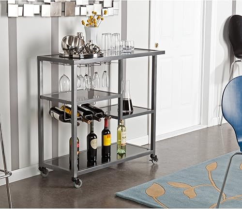 Metal bar cart
