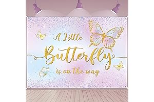 Dandat 7x5 Ft Glitter Butterfly Baby Shower Backdrop: Capturing Memorable Moments