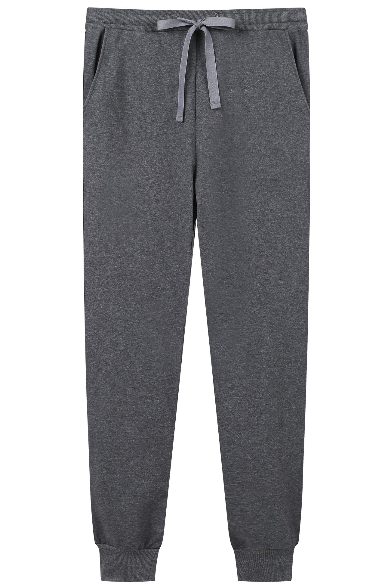 Amorbella Womens Lounge Pajama Pants Yoga Sweatpants Drawstring Bottoms with Pockets (Dark Grey,Small)