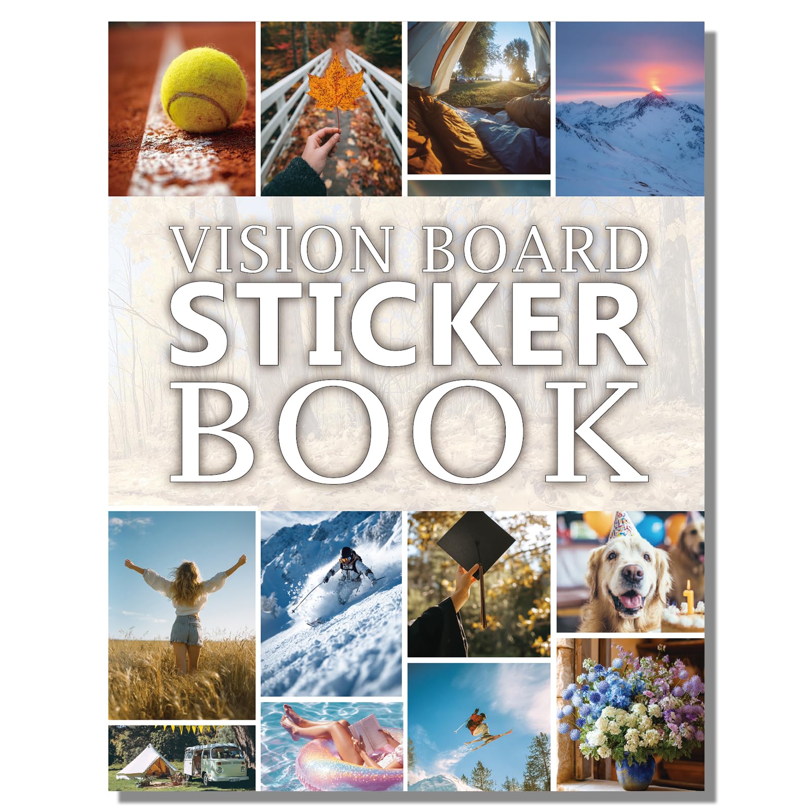 Sawnfay Vision Board Book - 2026 Vision Board Sticker Book, with Motivational Images & Quotes, Vision Board Kit & Supplies for Women