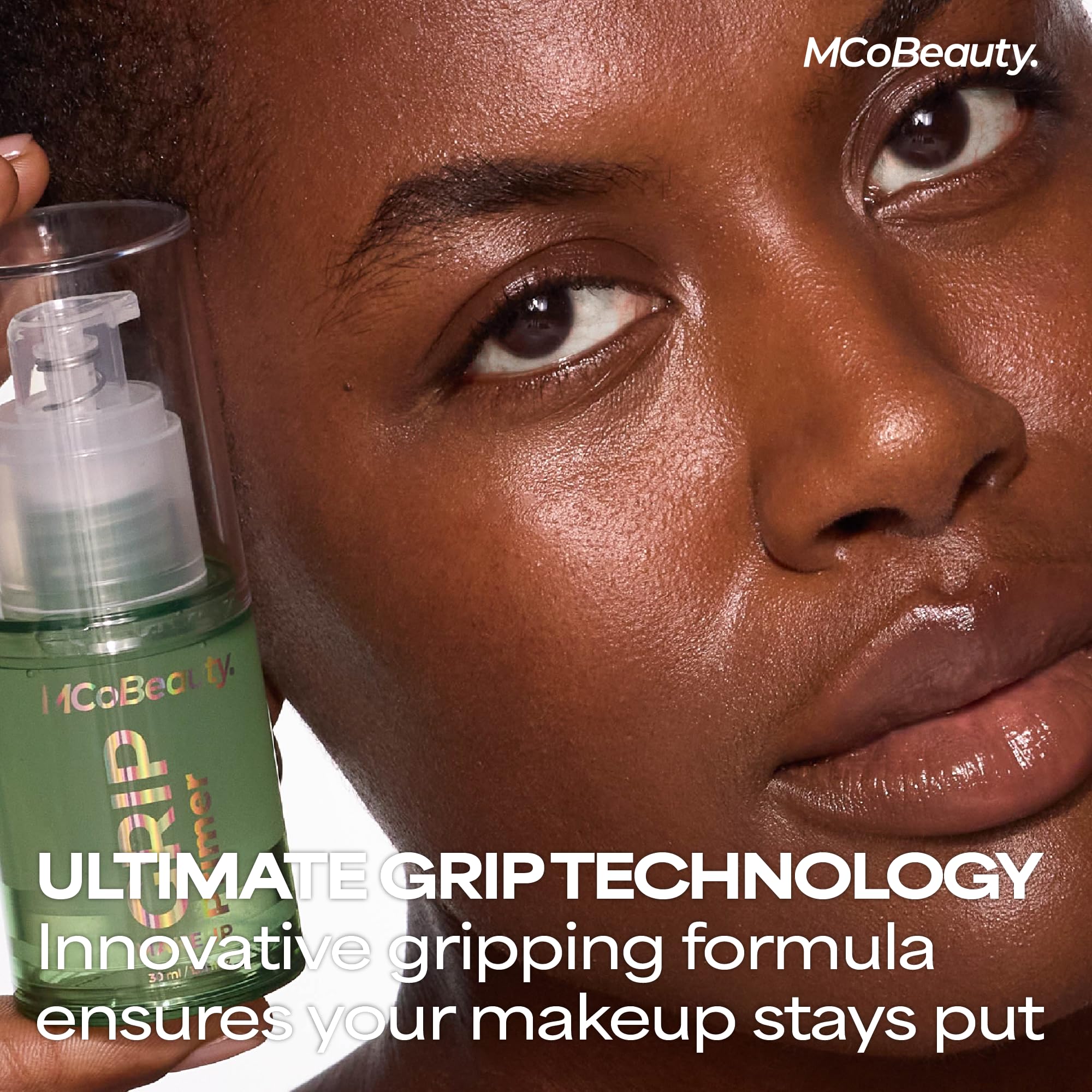 MCoBeauty - Grip Primer - Primer de maquillaje ligero Grippy Hold - Base de gel hidratante con ingredientes hidratantes - Aloe Vera, niacinamida y vitamina E - Prepara la piel para un maquillaje