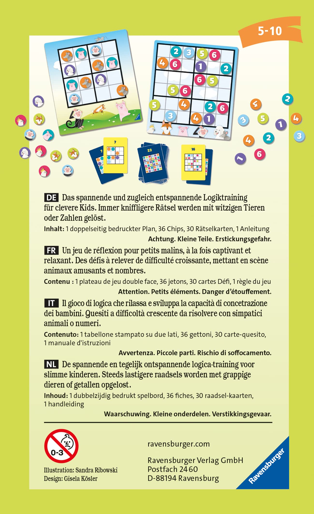 Ravensburger - Kids Sudoku, Formato Compacto, 2-4 Jugadores, Edad Recomendada 5+, 20872 2