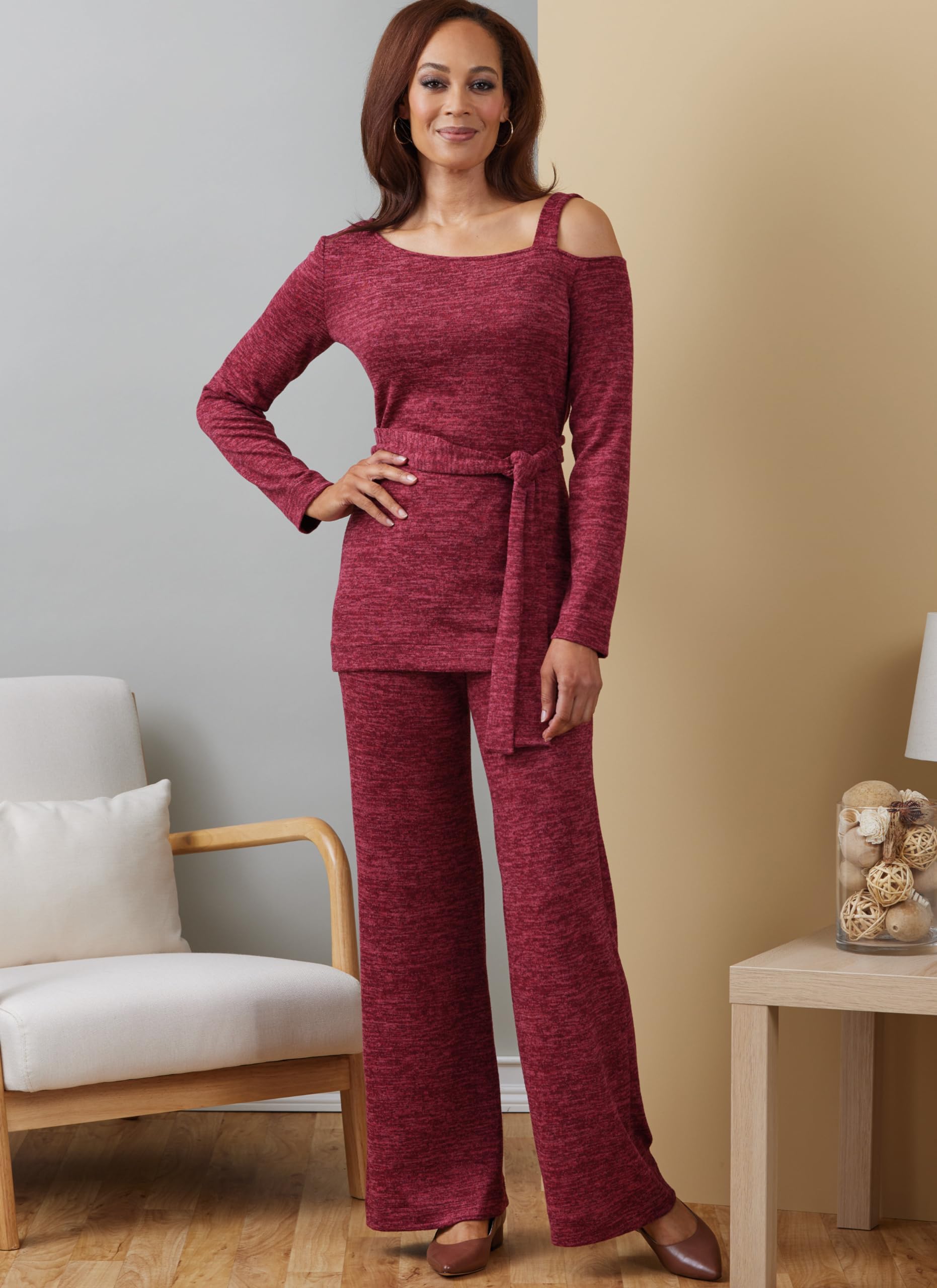 Butterick B6913A Misses' Knit Dress, Top, Skirt and Trousers A (S-M-L-XL-XXL) - Image 4