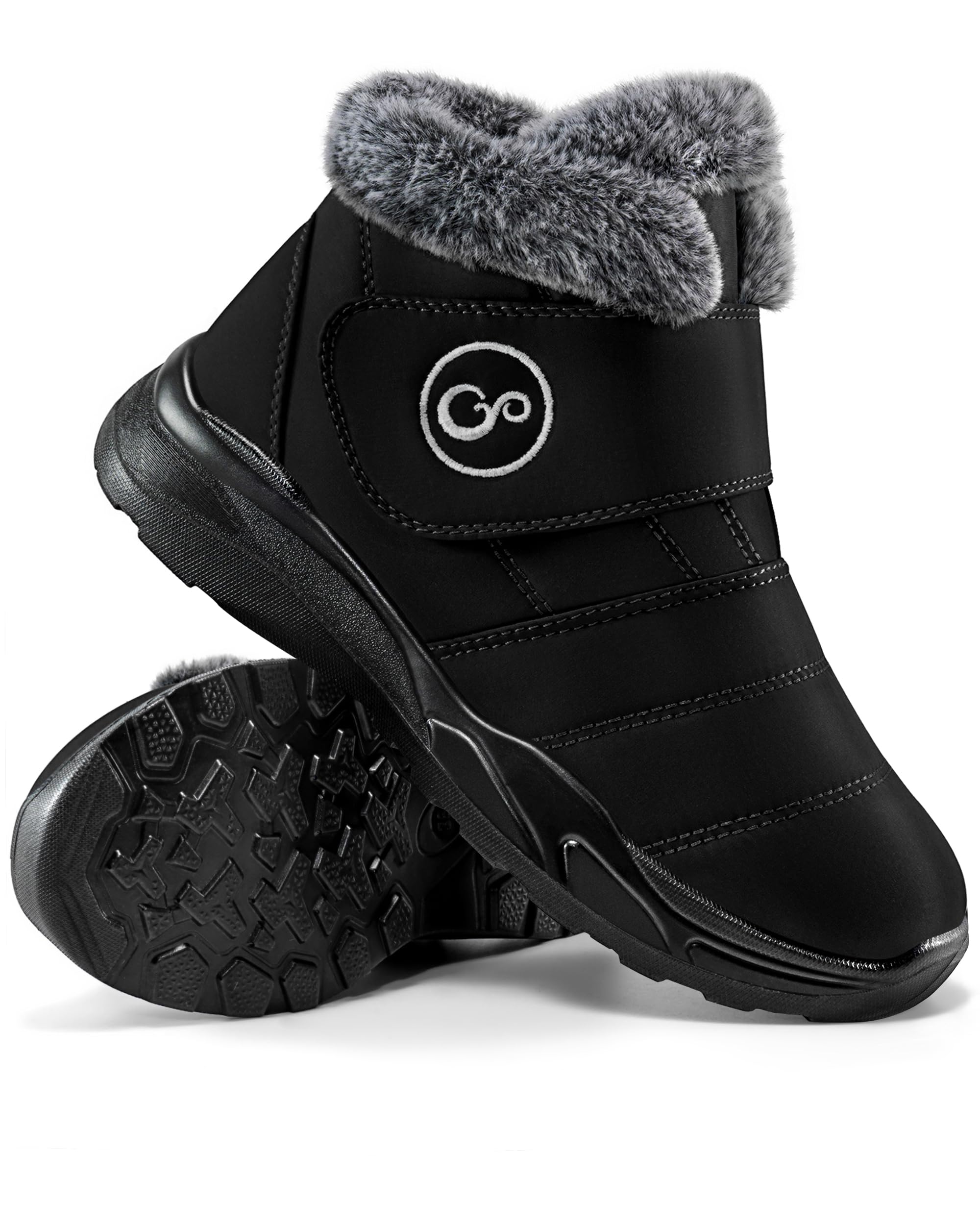 Winter Snow Boots for Women Waterproof Fur Lined Warm Womens Boots Anti Slip Hook Loop Comfortable Booties Outdoor