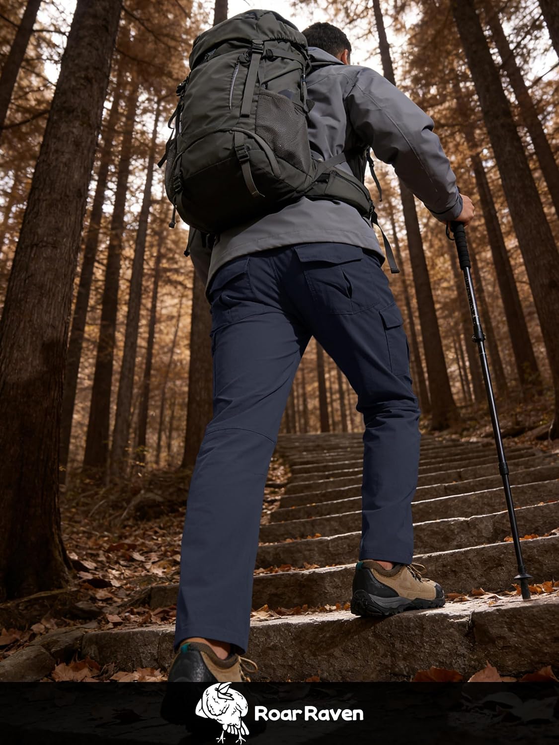 Men's Hiking Pants Lightweight Quick Dry Water Resistant Fishing Travel Climbing Outdoor Stretch Cargo Work Pants