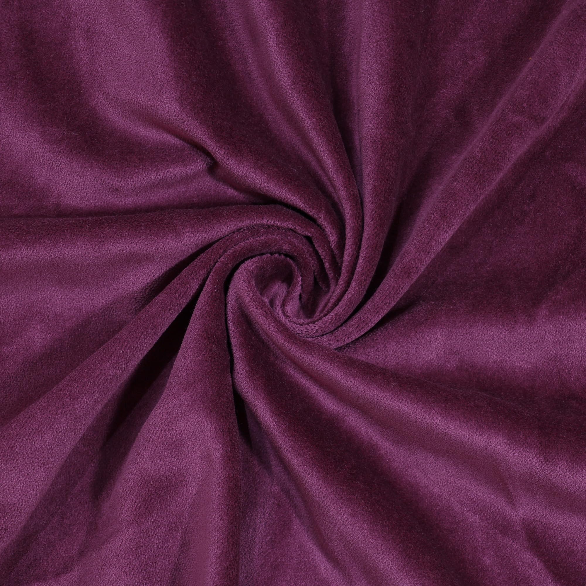 R home 3 Metres Purple Velvet Fabric | Unstitched & Custom Cut | Soft Upholstery Fabric for Curtains, Cushion Covers, Table Linen, Garments, Sofa & DIY Projects-image-25