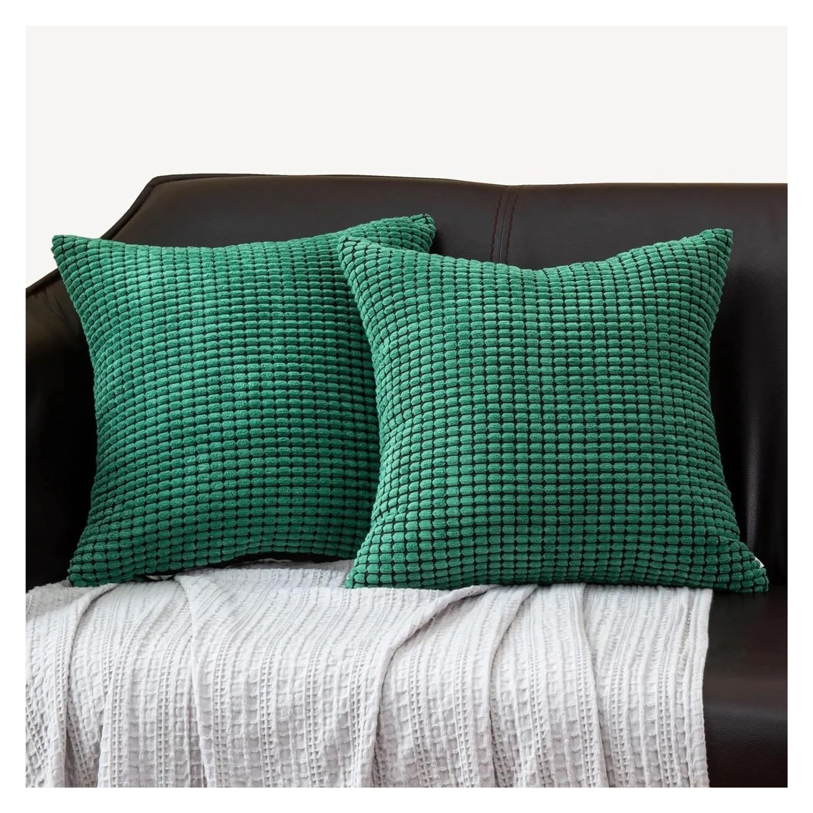 SHBHWS Plush Pillowcase 45/50/55/60/66cm Cushion Cover For Home Living Room Sofa Decoration For Living Room Sofa(DARK GREEN,45x45cm)
