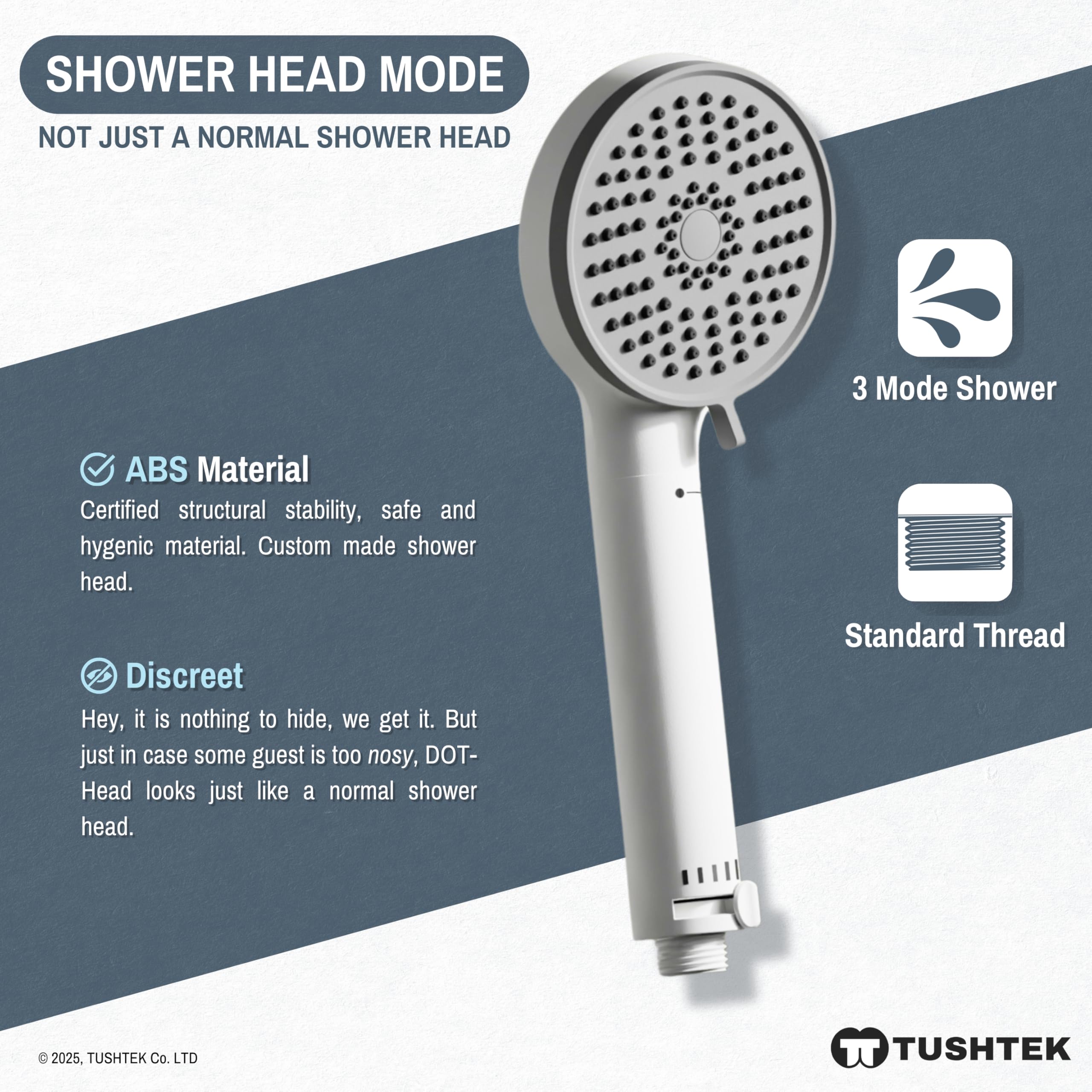 DOT-Home Filtered Shower Head - Quick-Change Handheld Bidet with Activated Carbon Filter for Gentle Intimate Hygiene