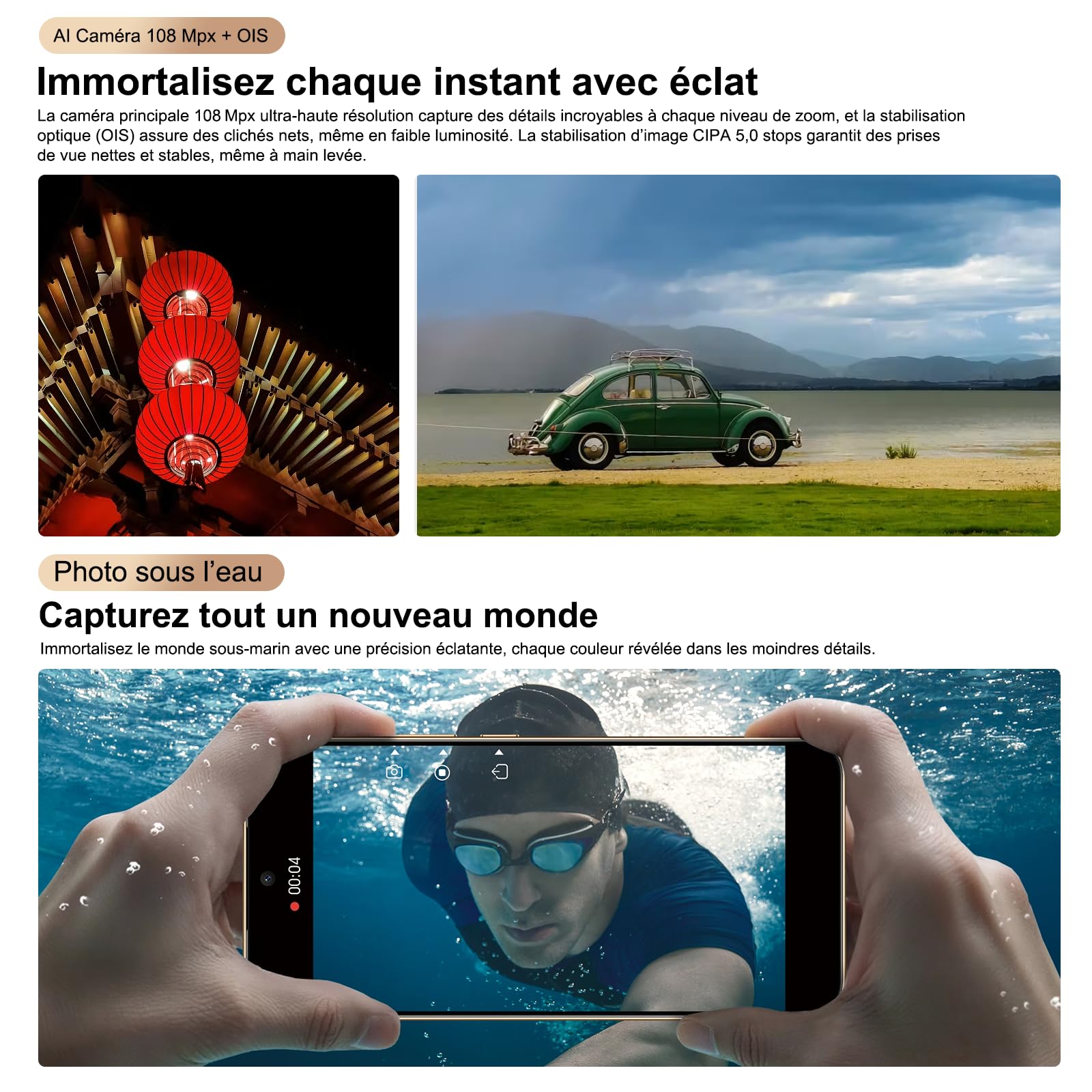 HONOR Magic8 Lite Smartphone, écran AMOLED 6,79" 120hz, IP68/IP69K, 8+512 Go, 7500 mAh Telephone Portable, 108MP avec OIS,Débloqué 5G Double SIM (Reddish Brown