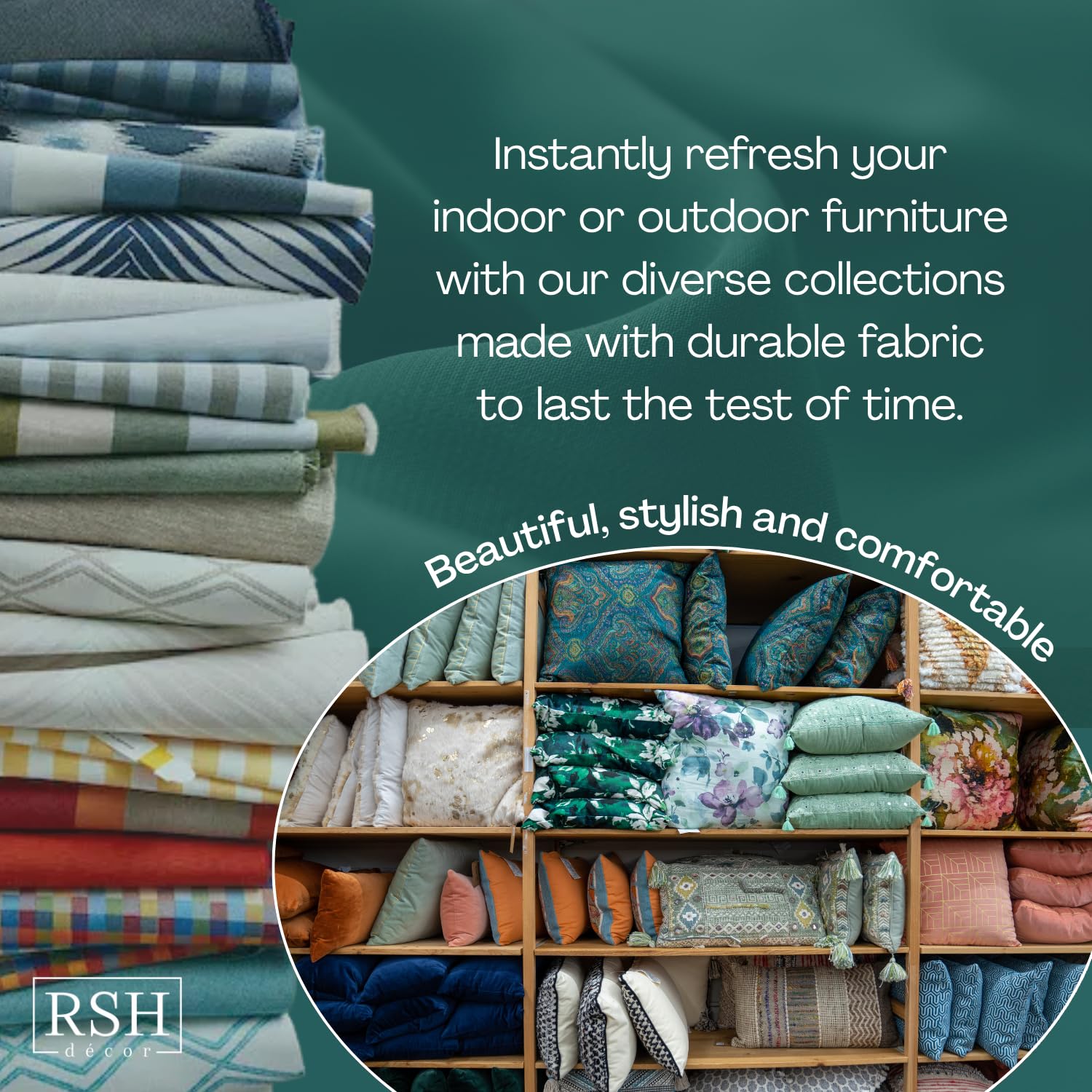 Best Outdoor Cushions 2026: 5 Weather-Resistant Picks 3 RSHDECOR RSH DECOR: 3-Piece Wicker Tufted Cushion Set | 41' x 19' & 19' x 19' | — product photo