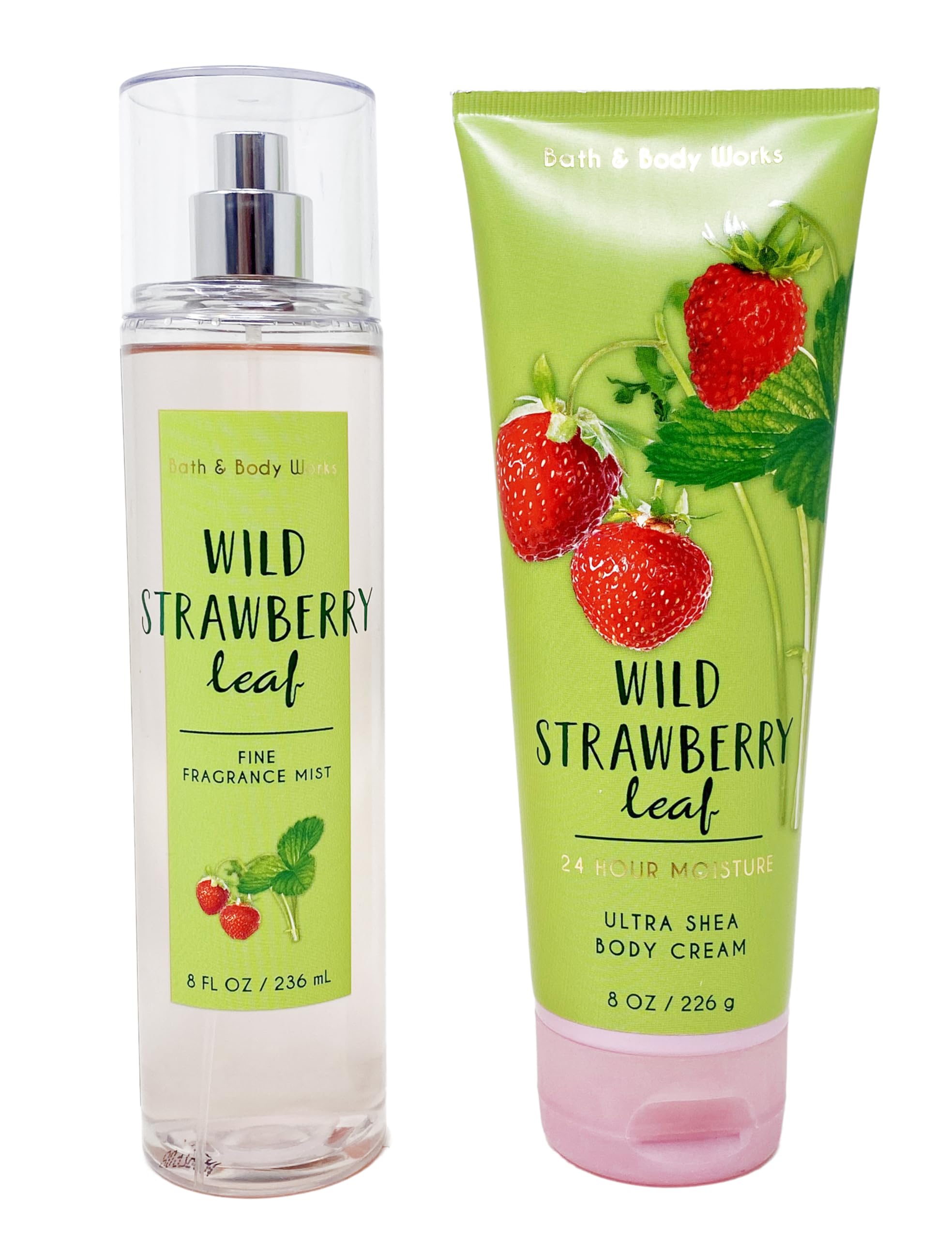 Bath & Body Works Wild Strawberry Leaf - Duo Gift Set - Fine Fragrance Mist and Body Cream