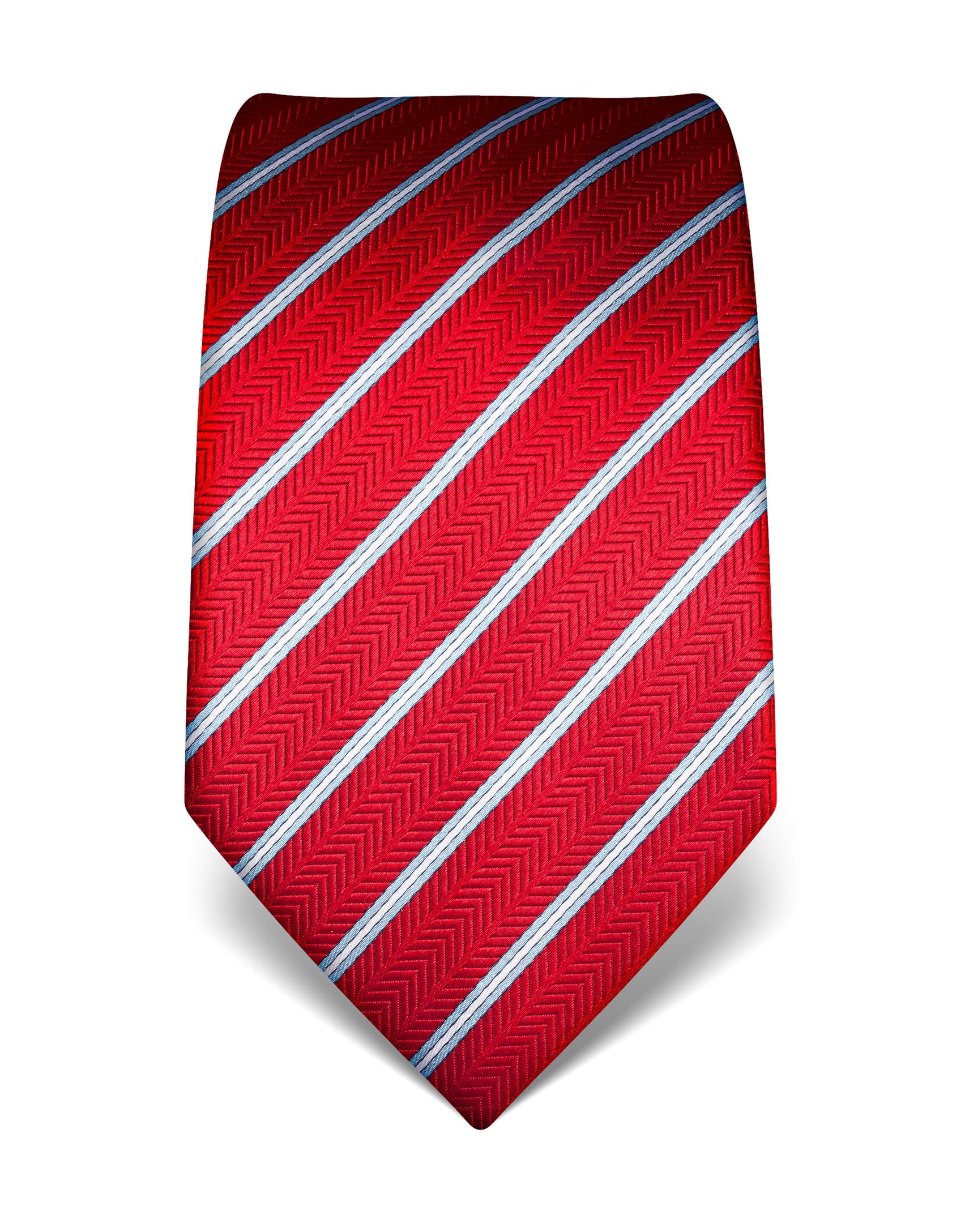 Vincenzo Boretti Herren Krawatte reine Seide gestreift edel Männer-Design zum Hemd mit Anzug für Business Hochzeit 8 cm schmal/breit