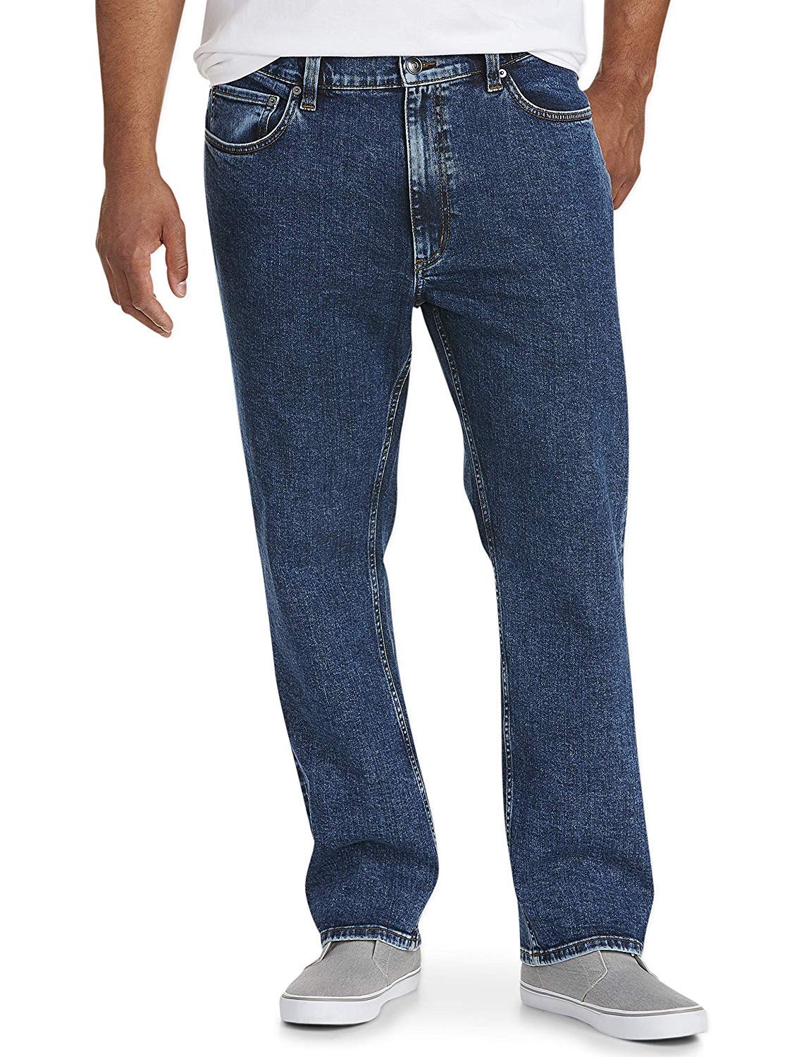 Amazon Essentials Men's Straight-Fit Stretch Jean - Discontinued Colours, Medium Wash, 33W / 30L