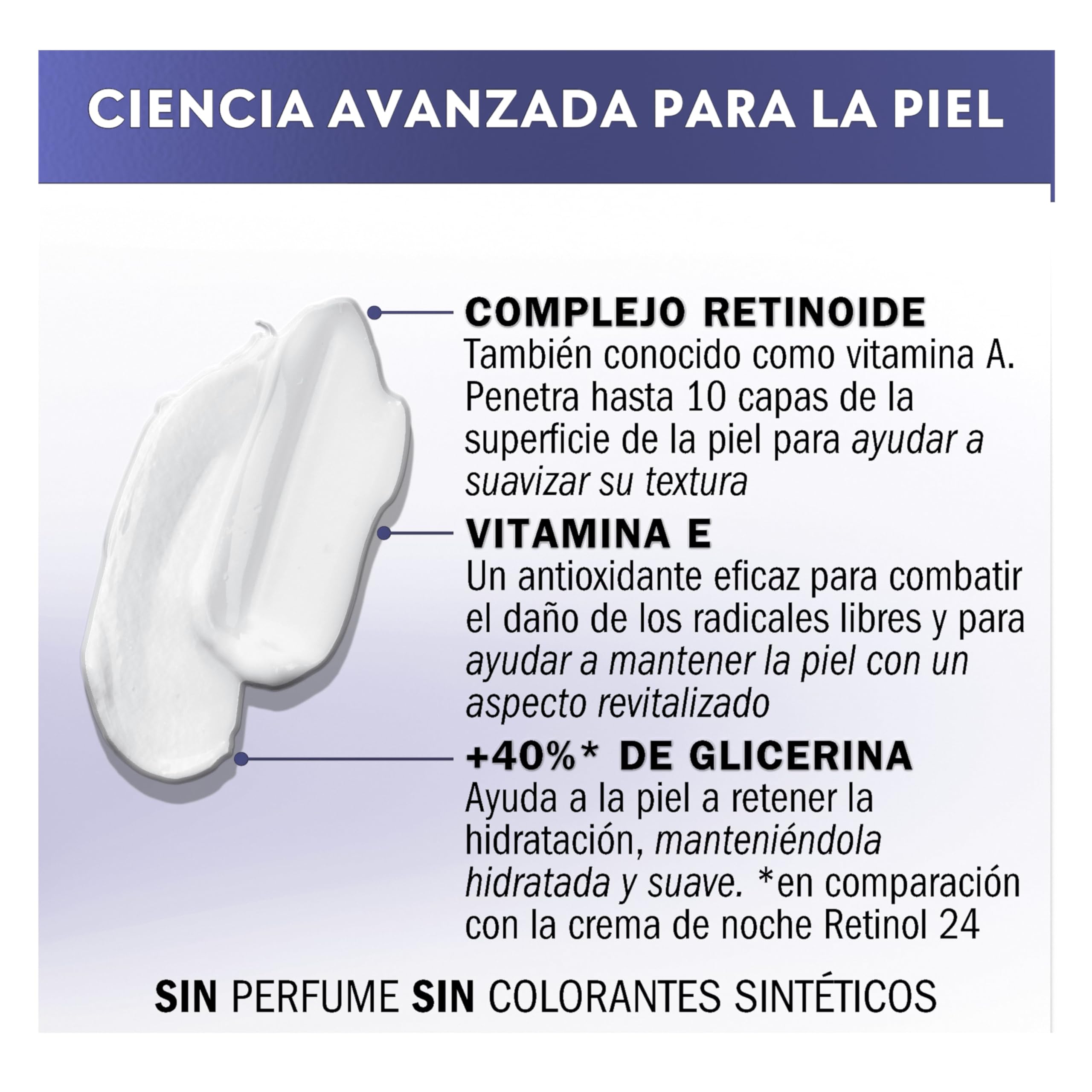 Olay Retinol 24 MAX* Crema de Noche Hidratante Facial, Cuidado de la Piel con Vitamina E Antioxidante, +40%* Glicerina. Cuidado de la Piel Well-aging de Noche: Suaviza, Renueva e Hidrata, 50 ml
