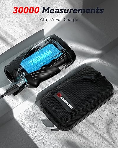 Miniatura 6 de REDTIGER Telémetro láser de golf y caza, aumento 7X de 1200 yardas con pendiente, soporte magnético integrado, vibración de bloqueo de asta de