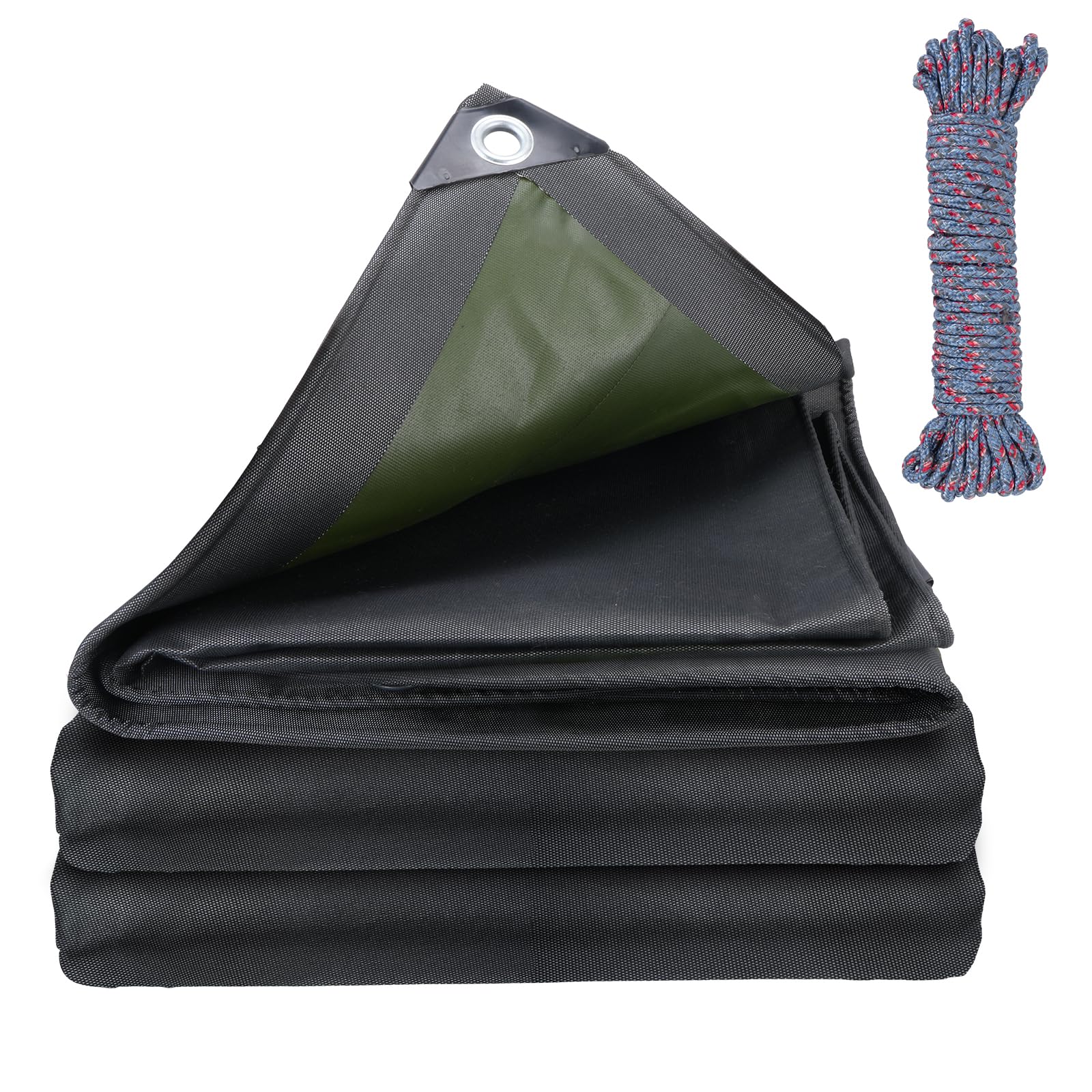 Telo Impermeabile 2x3m Verde 450g/m² Con Occhielli E Corda Antivento | Resistente UV E Strappi Per Piscina E Campeggio