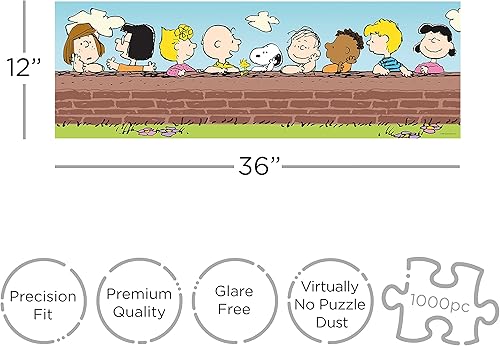 Miniatura 2 de AQUARIUS Peanuts Puzzle (rompecabezas delgado de 1000 piezas) Mercancía y coleccionables de cacahuetes con licencia oficial sin deslumbramiento