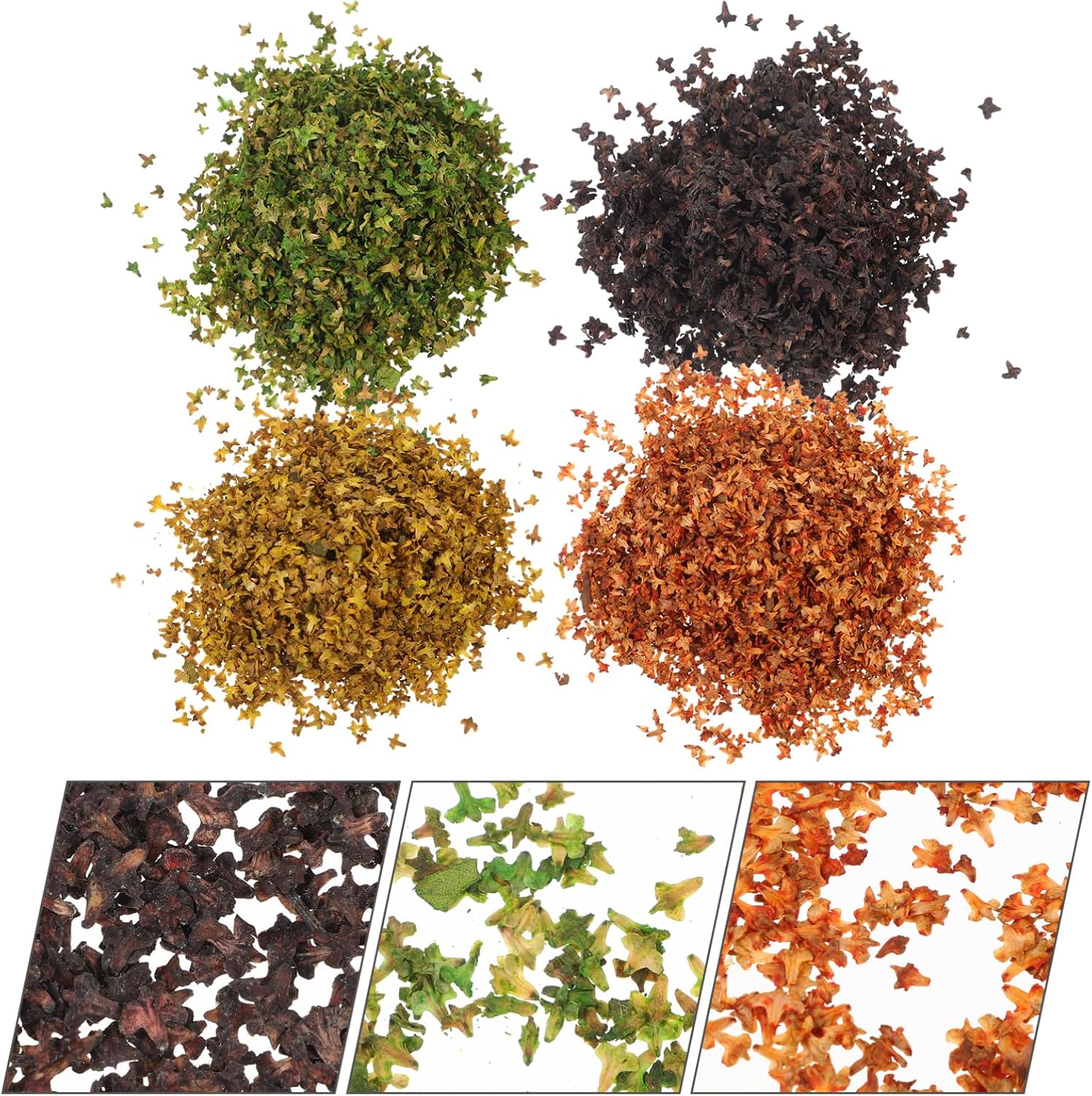 POPETPOP 12packs Realistic Miniature Leaves of Autumn Colors for Scenery and Landscape Decoration for and Craft Projects