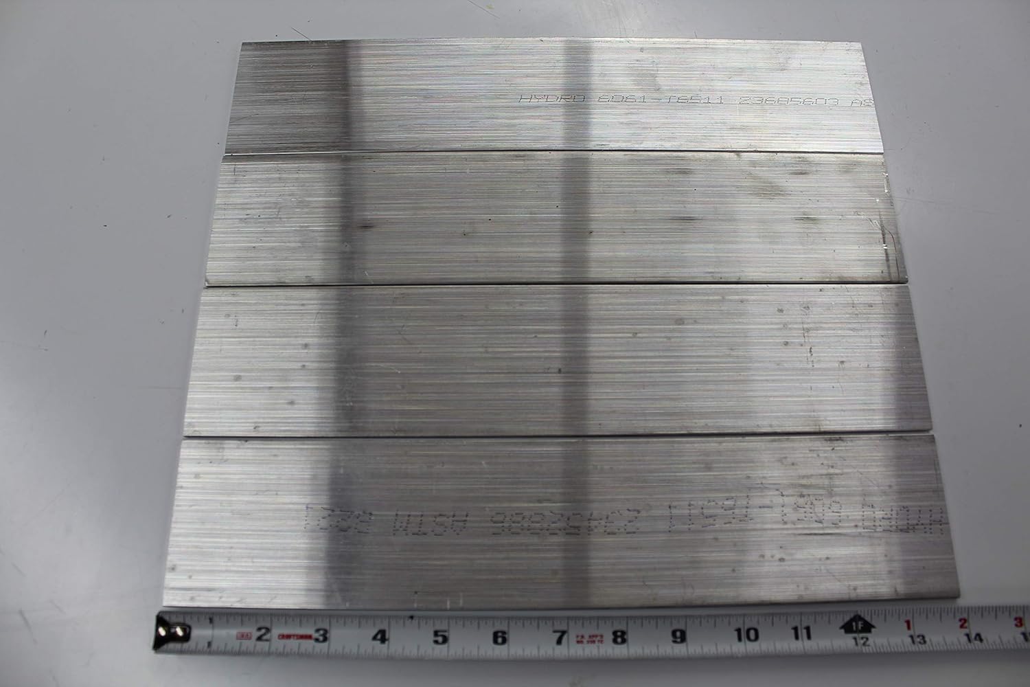 4 Pieces 1/8" X 3" Aluminum 6061 Flat BAR 14" Long +.07"/-0 T6511 New Extruded Mill Stock