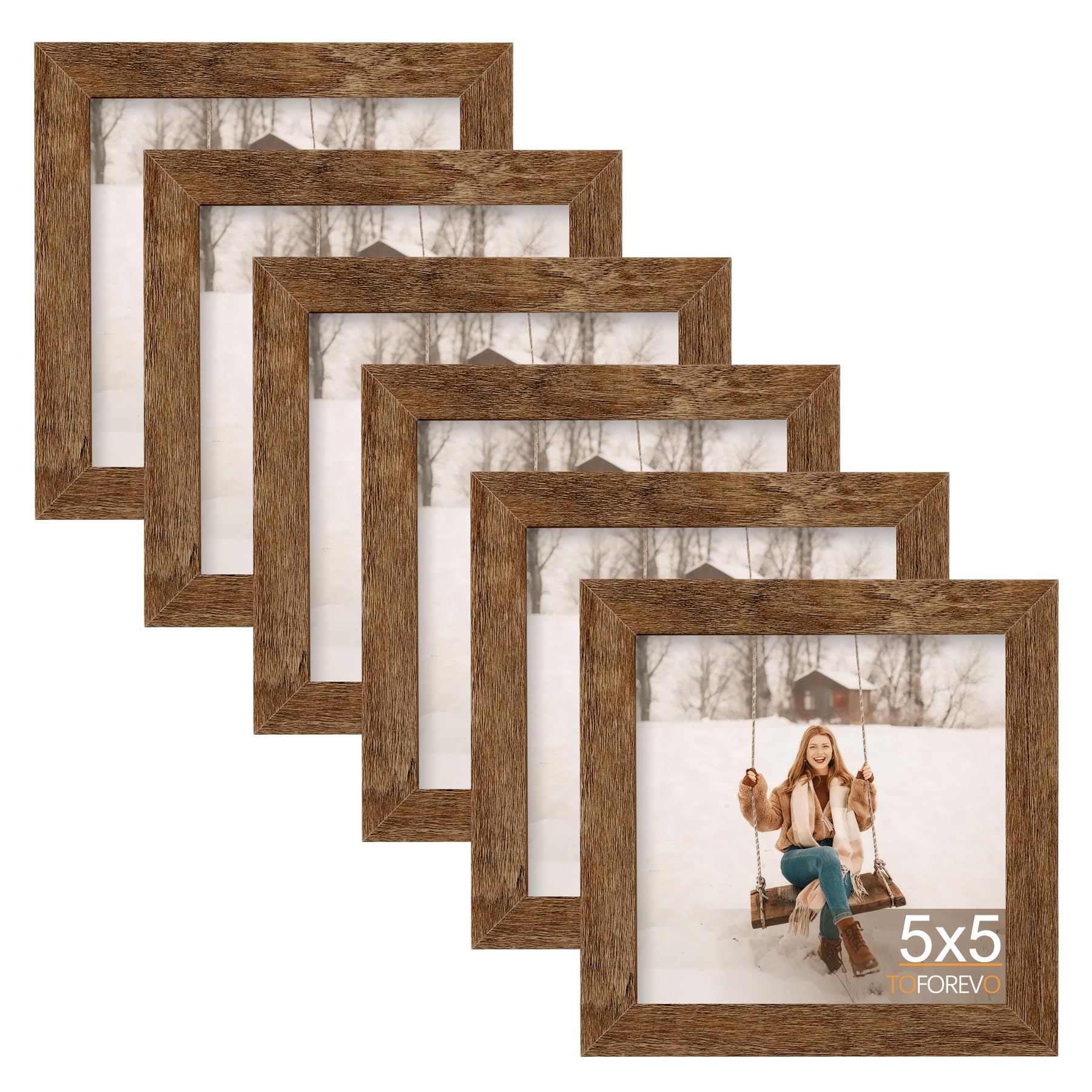 TOFOREVO 5x5 Rustic Frames