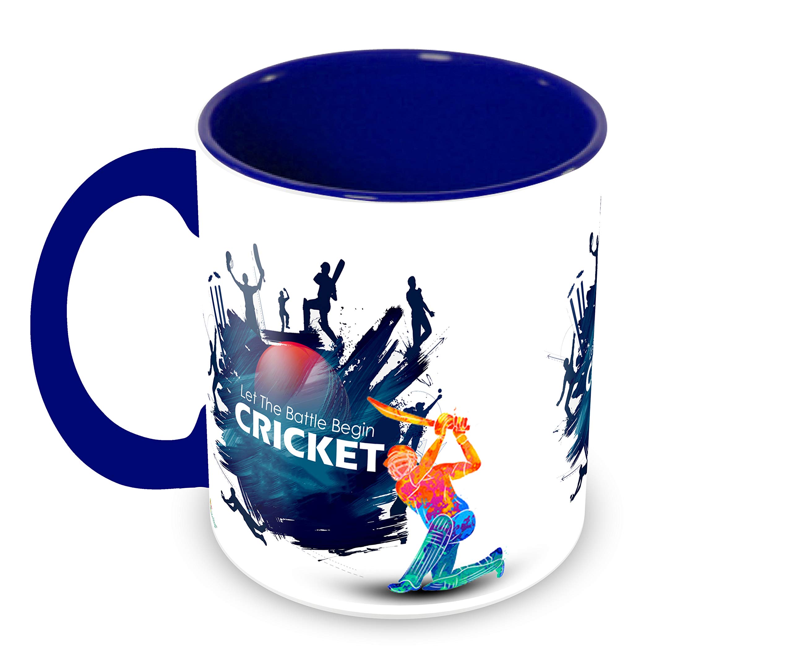 Tuelip Coffee Mug Let The Battle Begin Cricket Digital Printed Ceramic Coffee Mug, Birthday Gift for Husband, Boyfriend, Dad, Tea & Coffee Cups- 350 ML