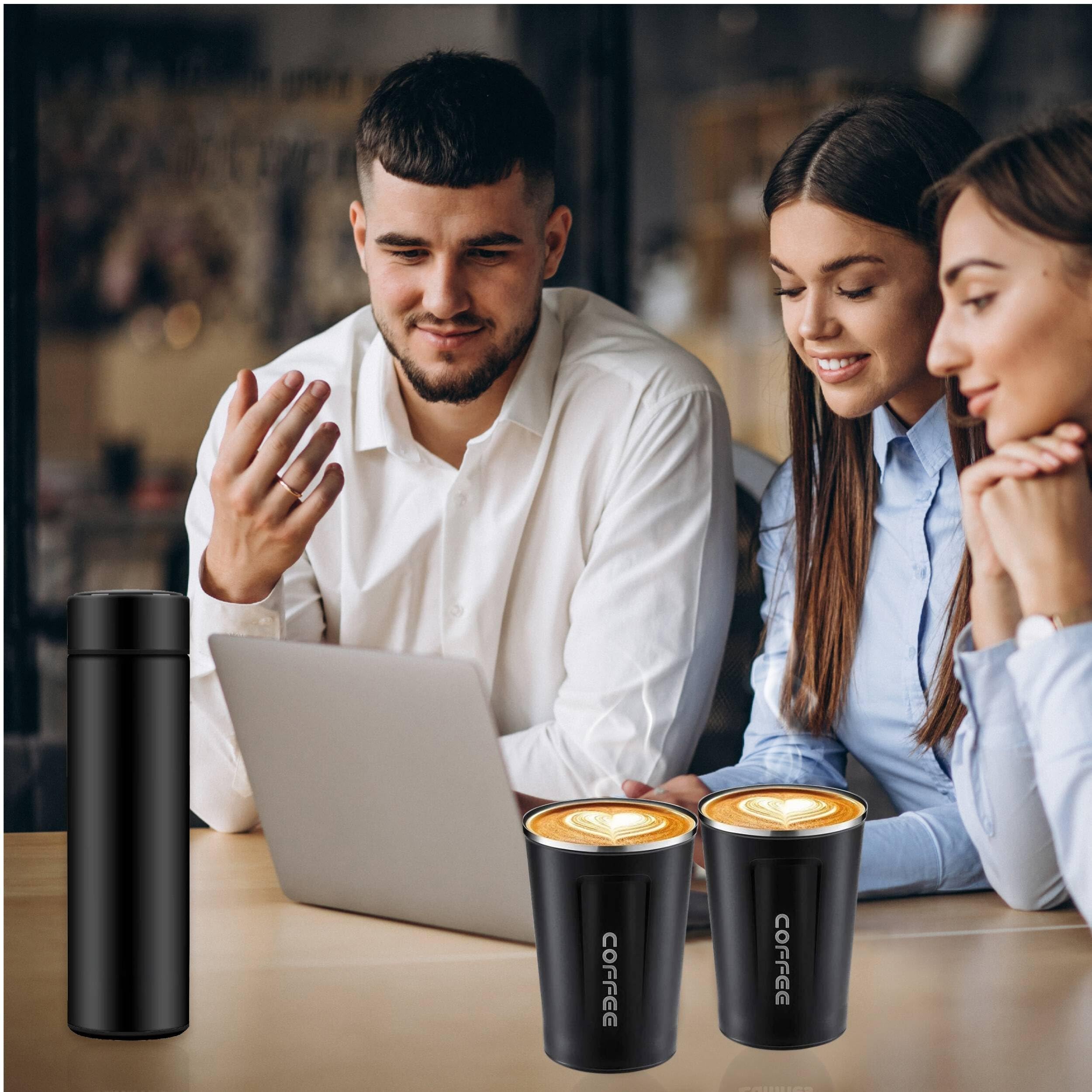 Termos Caffè 500ml In Acciaio Inox - Per Bevande Calde E Fredde, Con Tappo Che Diventa Tazza - Foto 5