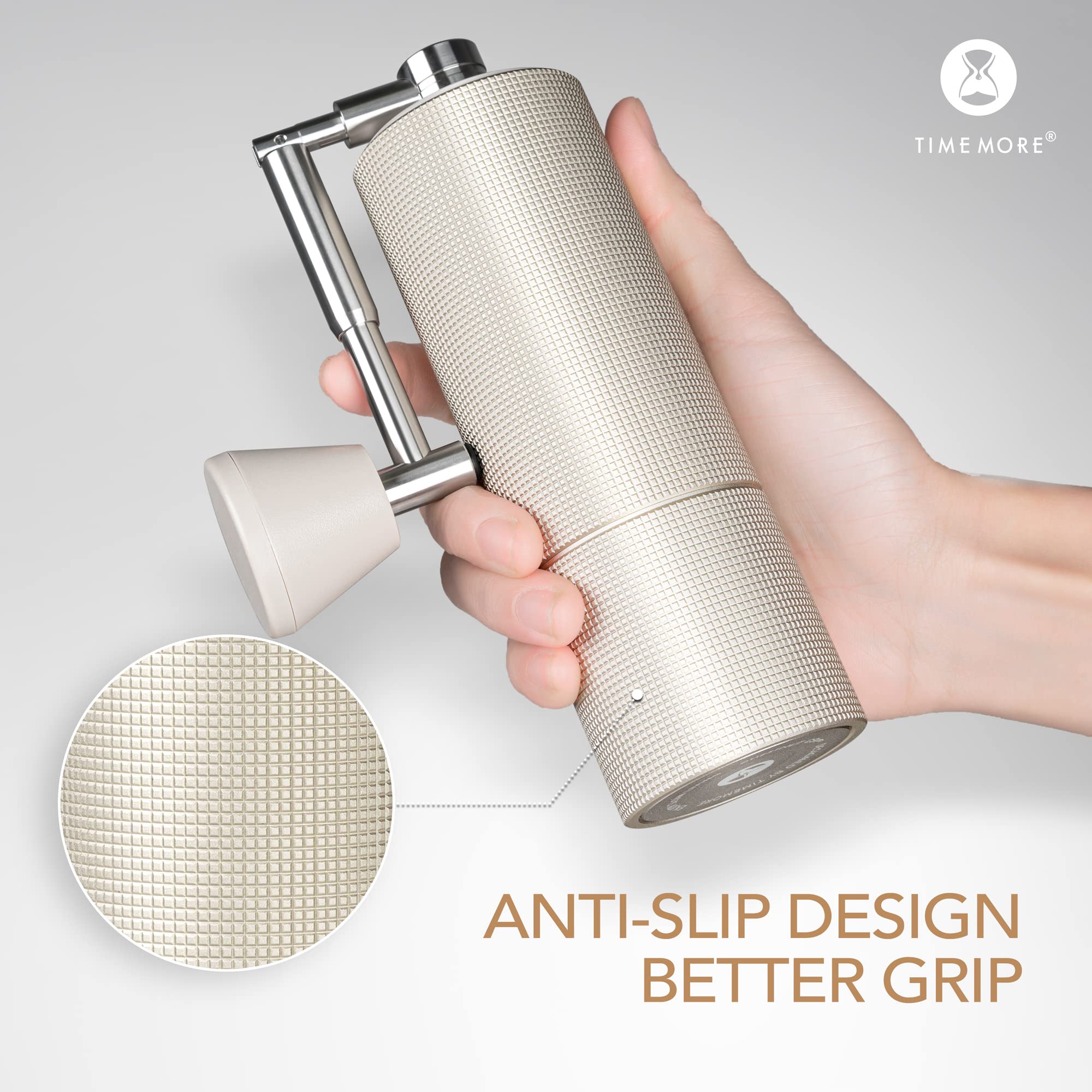 Handmatige koffiemolen C3 PRO S2C Zwart Opvouwbaar Handvat - Timemore