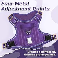 Vista 7 de rabbitgoo - Arnés táctico para perros grandes, chaleco de servicio militar sin tirones con asa y equipo Molle, fácil control para entrenar