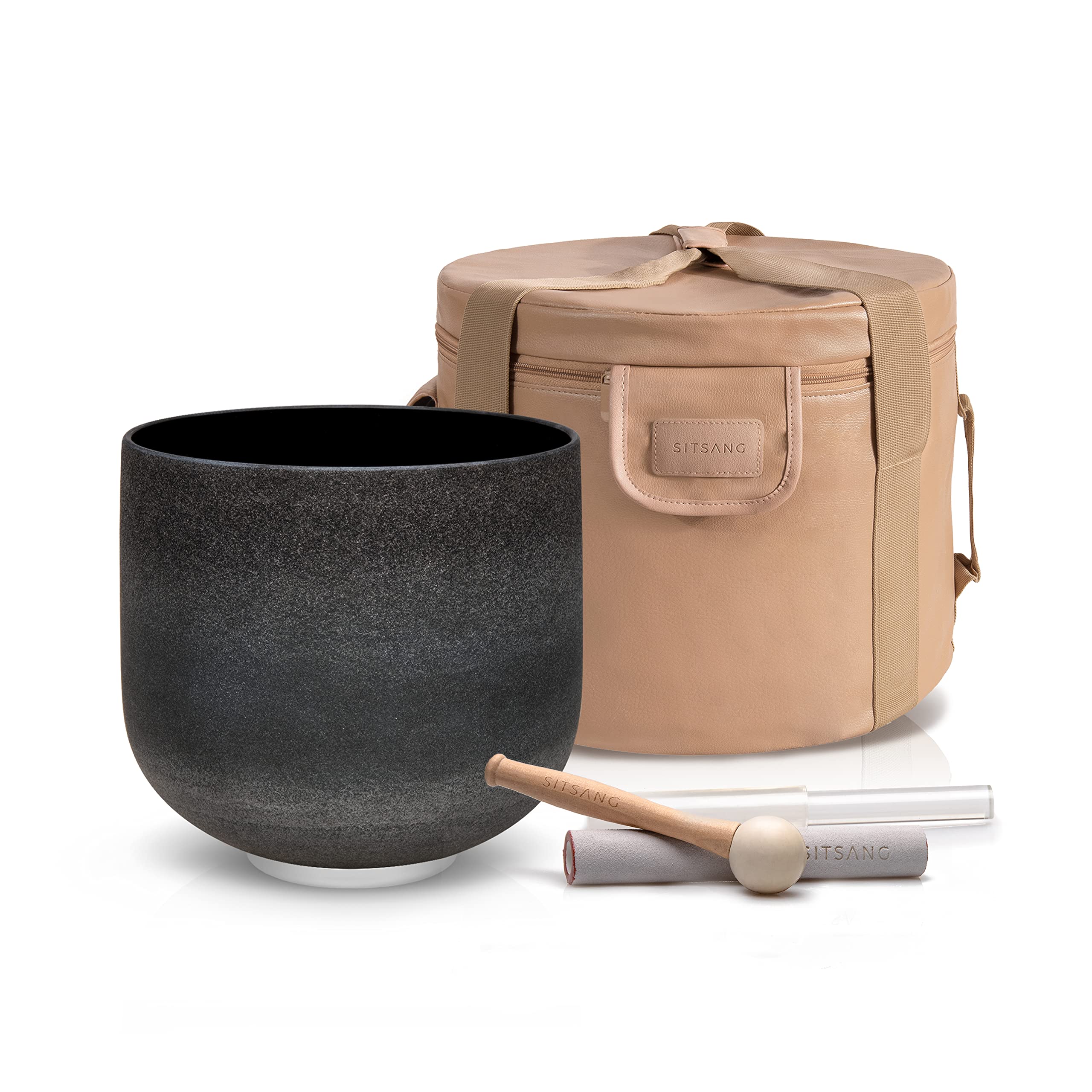 SITSANG Obsidian Fused A Note Crystal Singing Bowl Third Eye