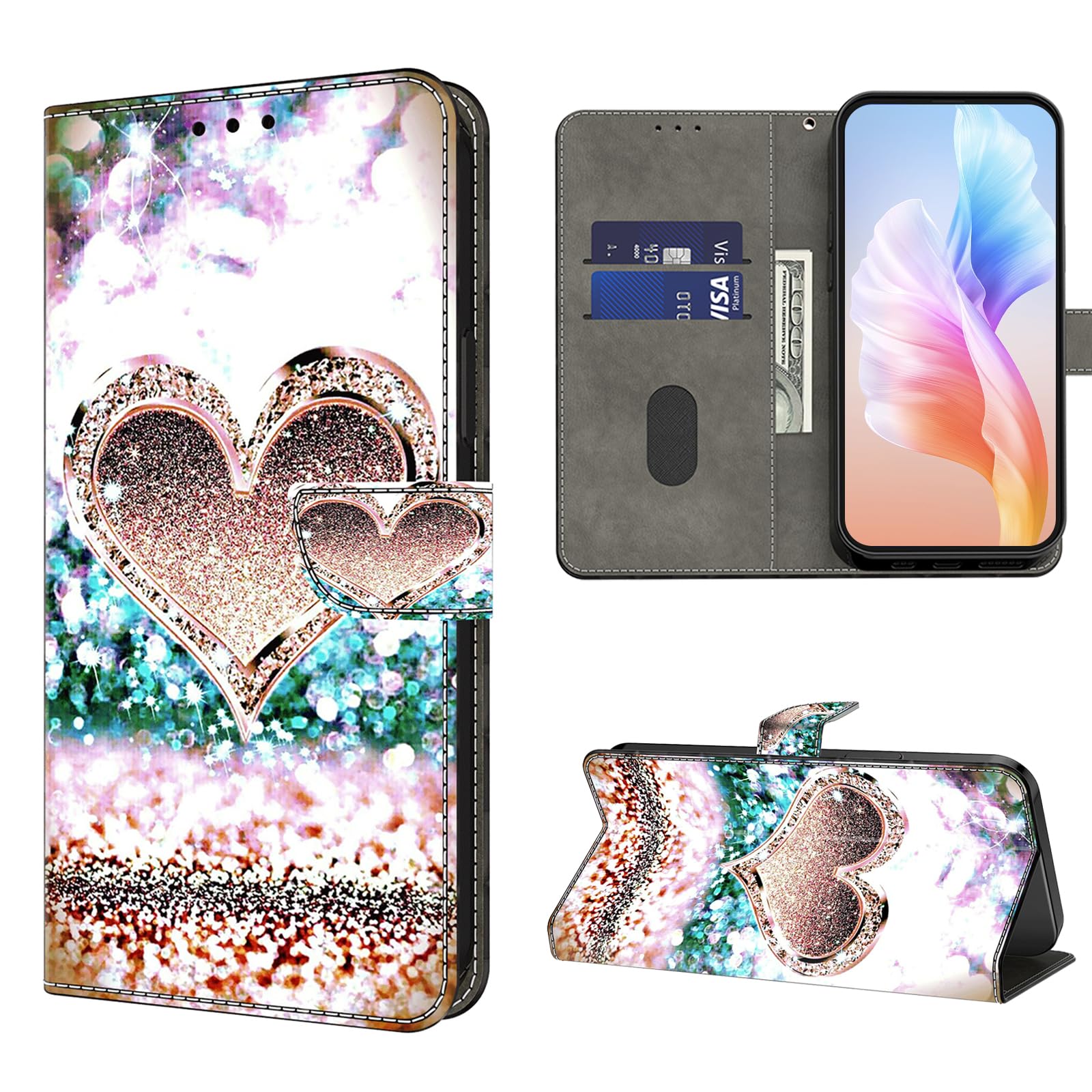 VODEFOX Case for Moto G Play 2024,Moto G Play Phone Case Wallet,PU Leather Flip Protective Cover with Card Holder Magnetic Closure for Moto G Play