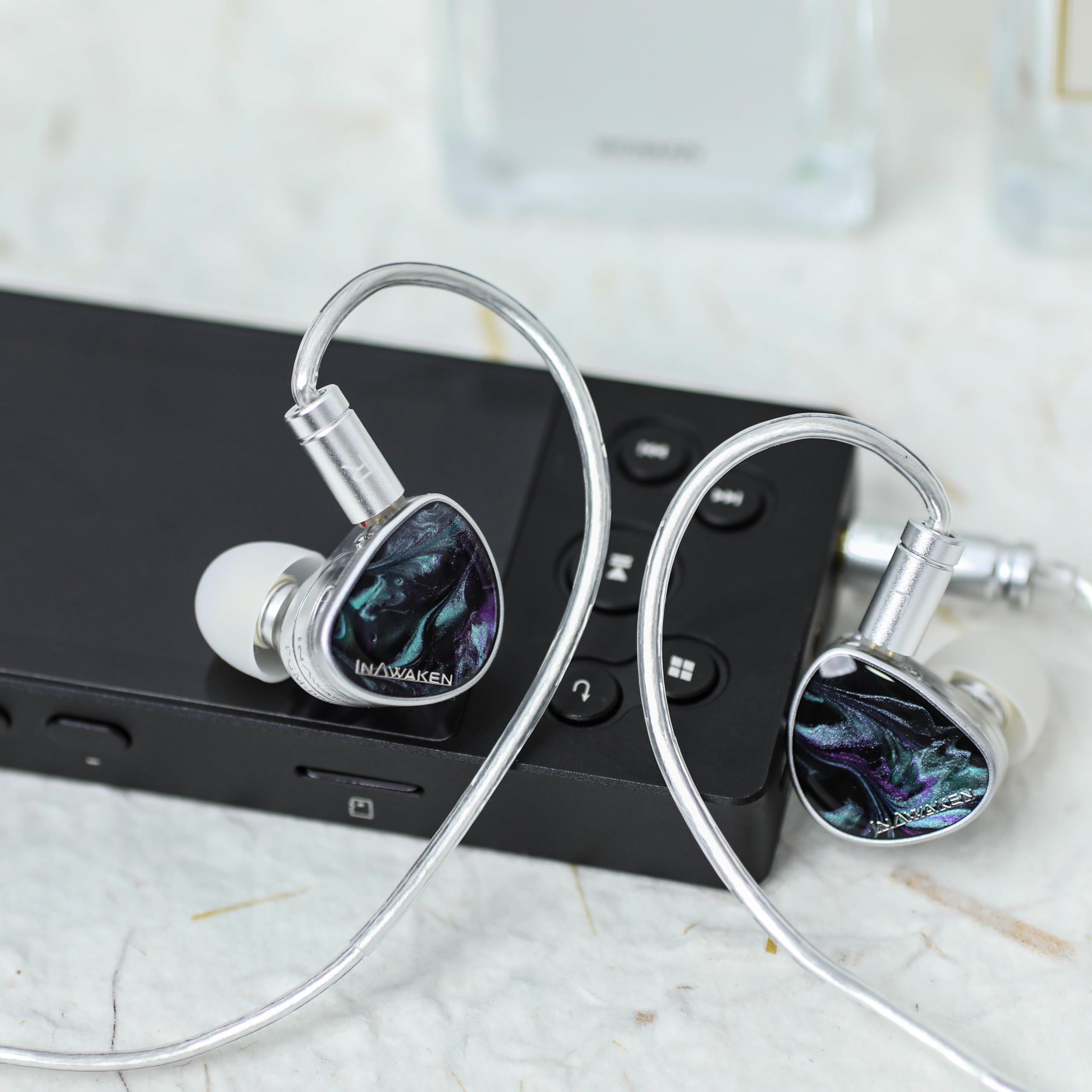 LINSOUL INAWAKEN Dawn Ms In Ear Monitor,11,2 mm dynamischer Treiber IEM,Wired Gaming Earbuds mit abnehmbarem OFC abgeschirmtem Kabel für Musiker Audiophile